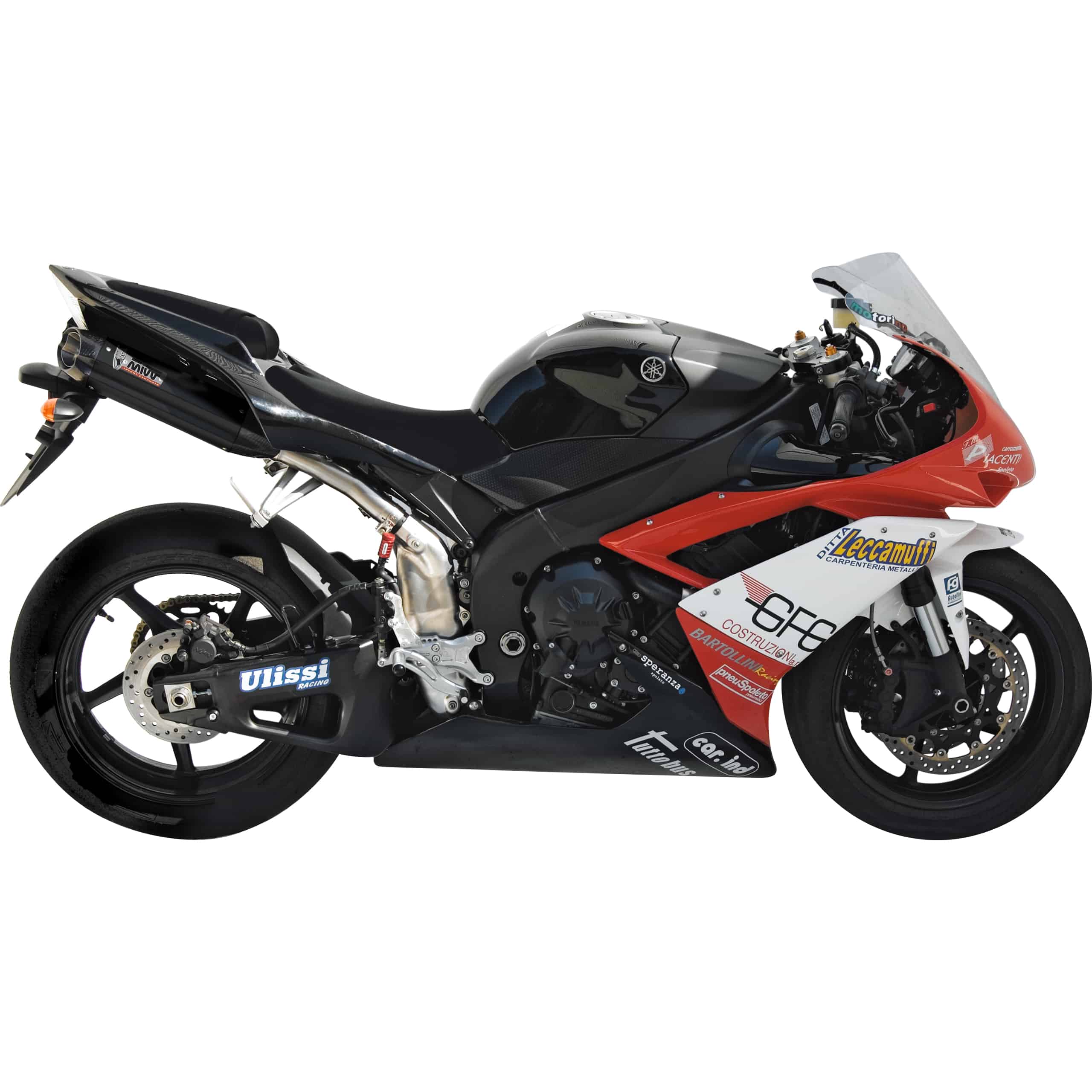 MIVV Suono Auspuff Paar schwarz UY.027.L9 für Yamaha YZF R1 07-08 - Motorradteile & Ersatzteile - Auspuff