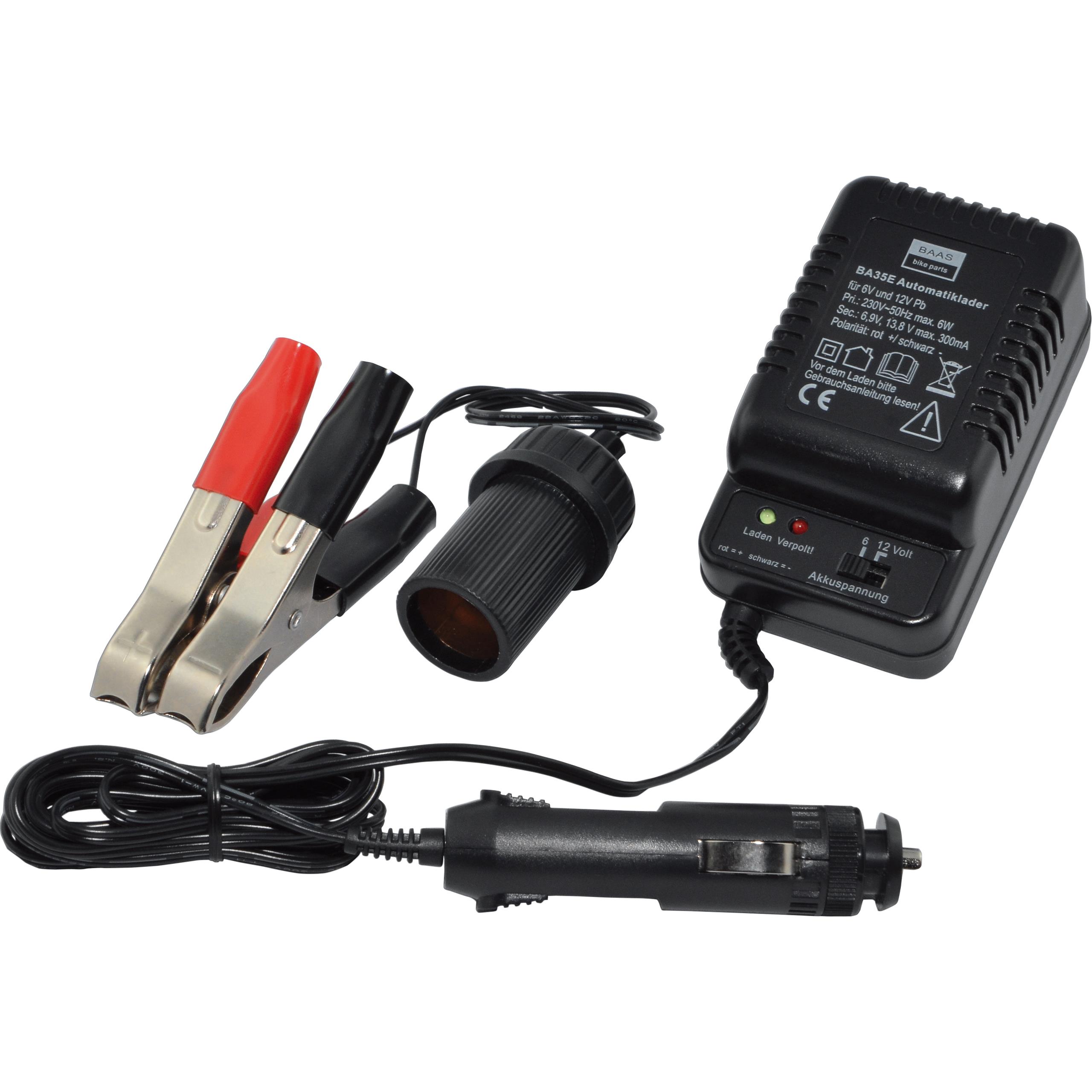 Baas Bikeparts-Batterieladegerät BA35E, 6/12V, 300 mA für Blei-Säure-5705331184000610