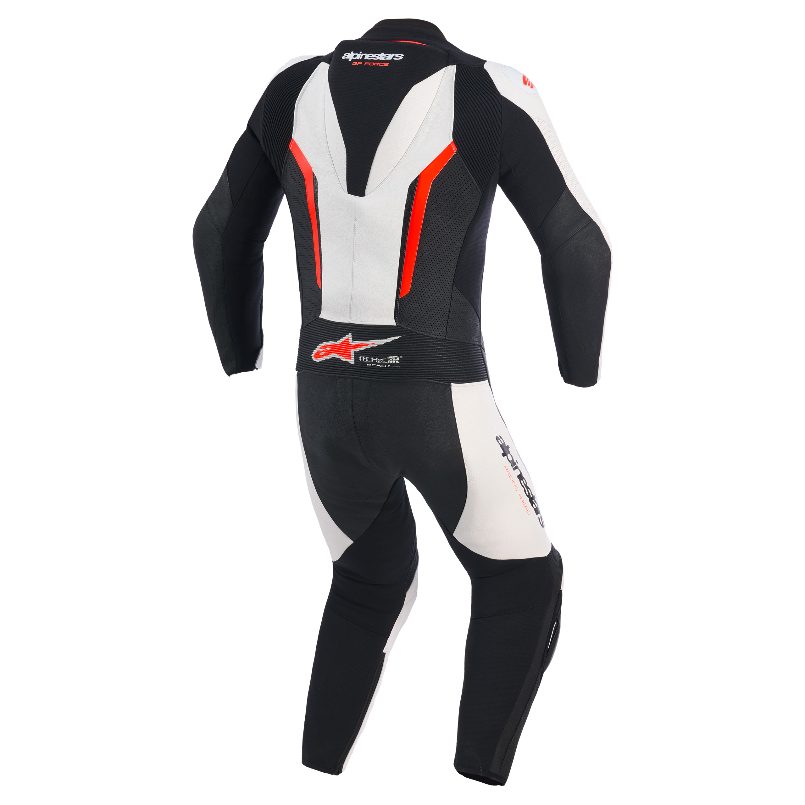 Alpinestars-GP Force V2 Lederkombi 1-tlg. weiß/schwarz/fluo rot 58-0001710999130310
