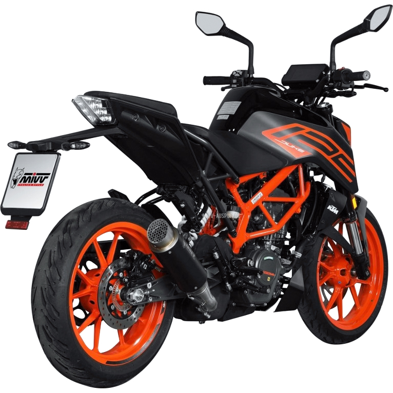 MIVV GP Pro Auspuff KT.025.LXBP schwarz für KTM Duke 125/390 21- - Motorradteile & Ersatzteile - Auspuff