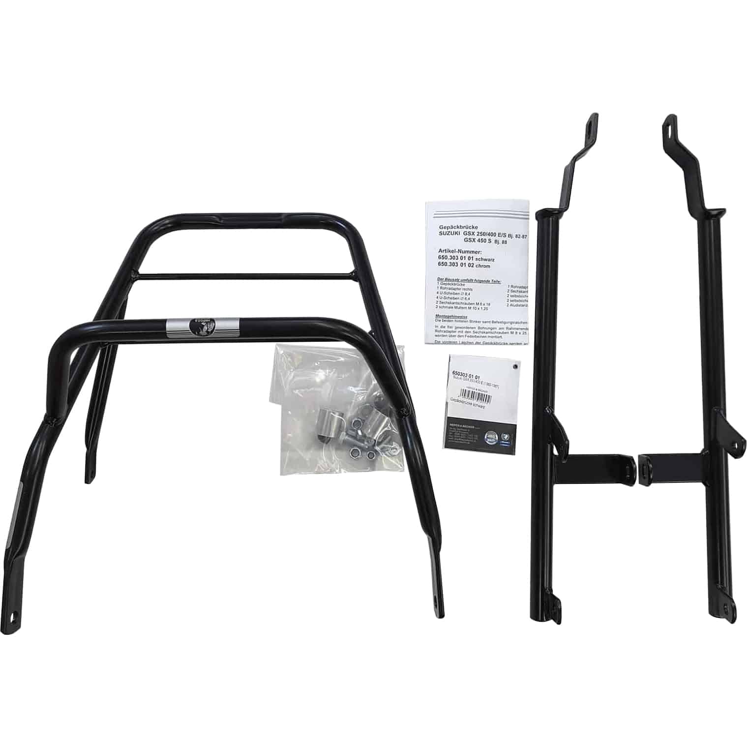 Hepco & Becker Rohrgepäckbrücke TC schwarz für Suzuki GSX 250/400 E 82-87 - Motorradzubehör - Motorradgepäck