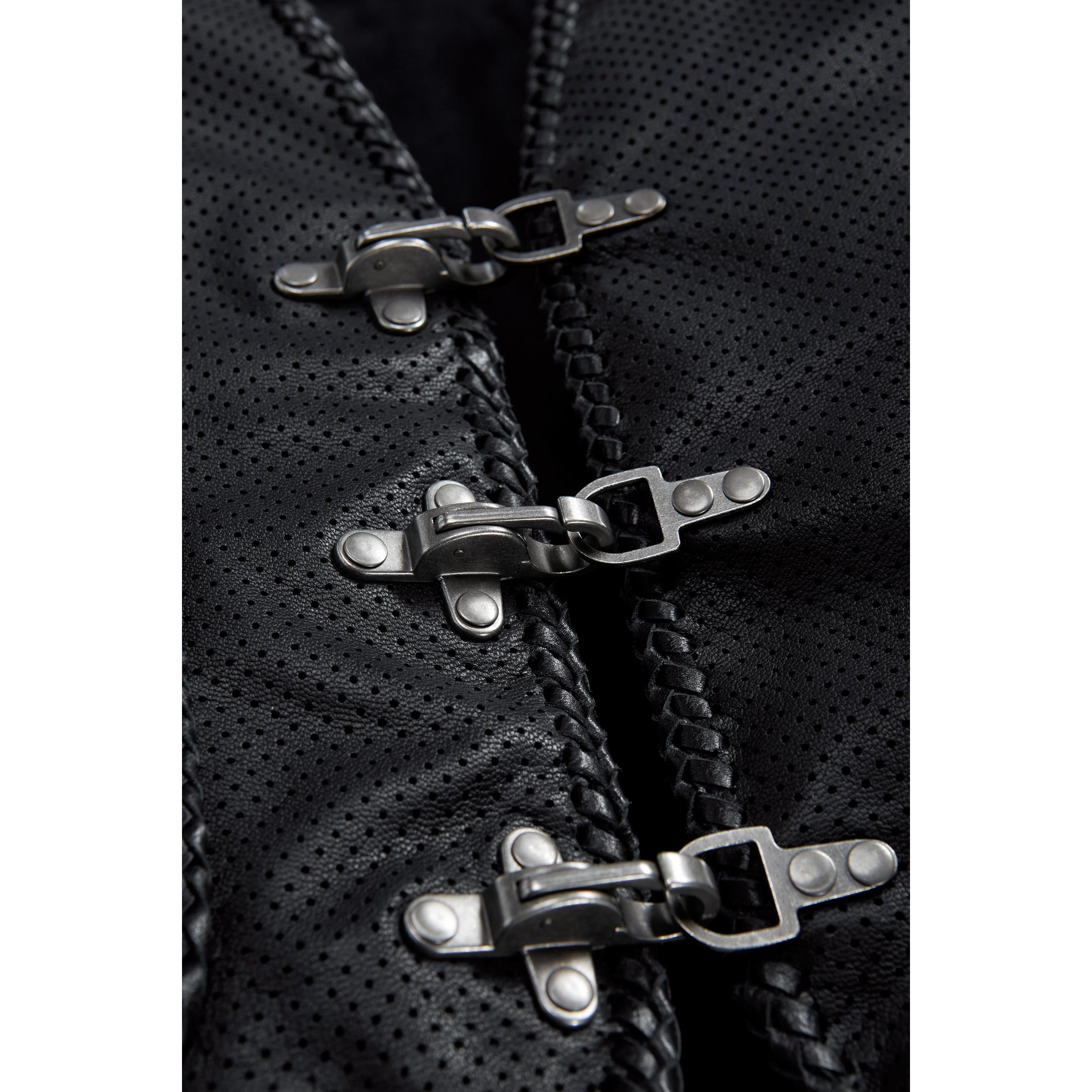 Spirit Motors-Lederweste gelocht 1.0 schwarz XXL-8015191999001012