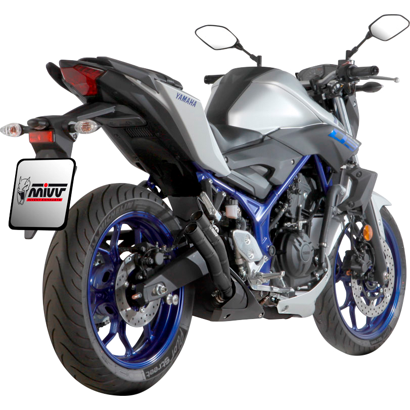 MIVV-Double Gun Auspuff Y.055.LDGB schwarz für Yamaha MT-03 2016--5734561000000111