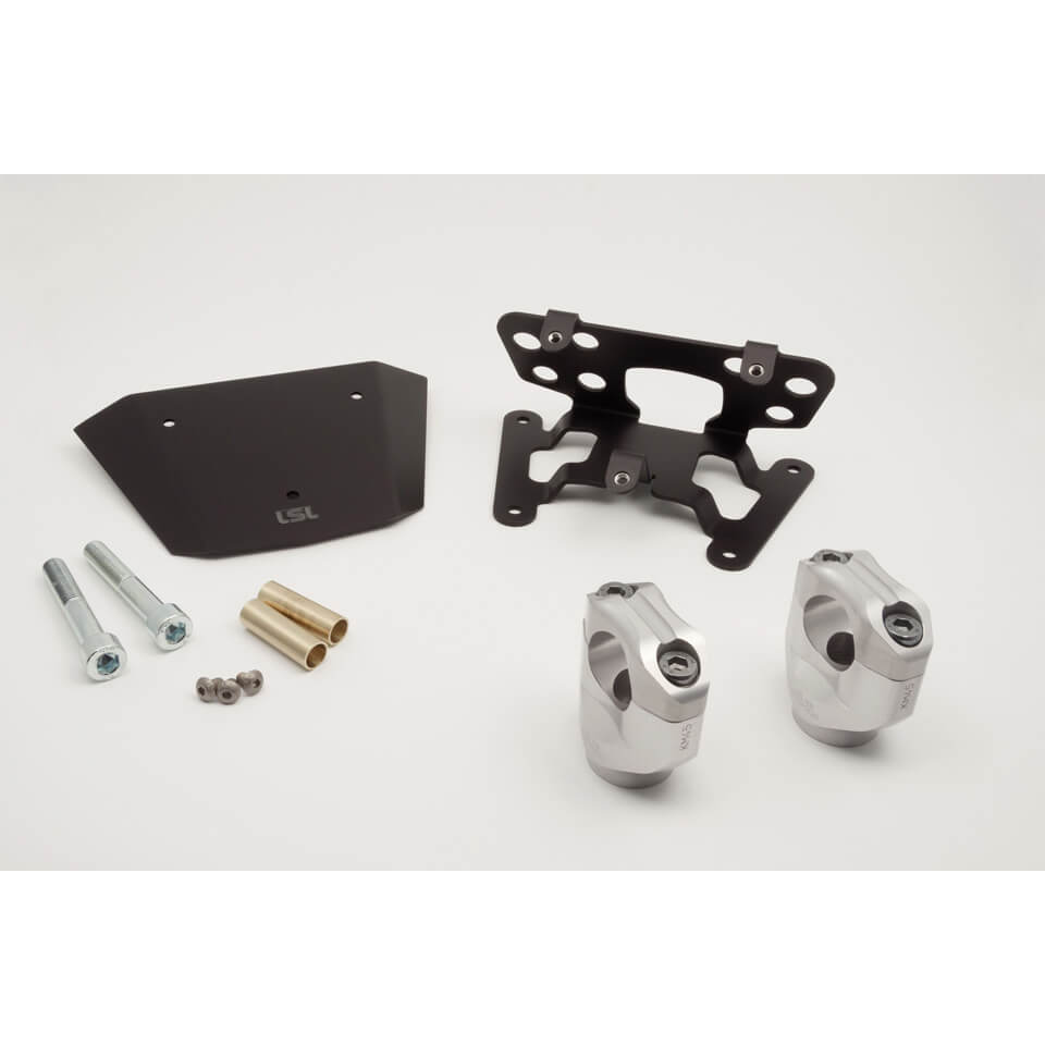 LSL Lenkerklemmböcke Ø28,6mm silber für Yamaha MT-07 2014-2017 - Motorradteile & Ersatzteile - Lenker, Griffe & Hebel