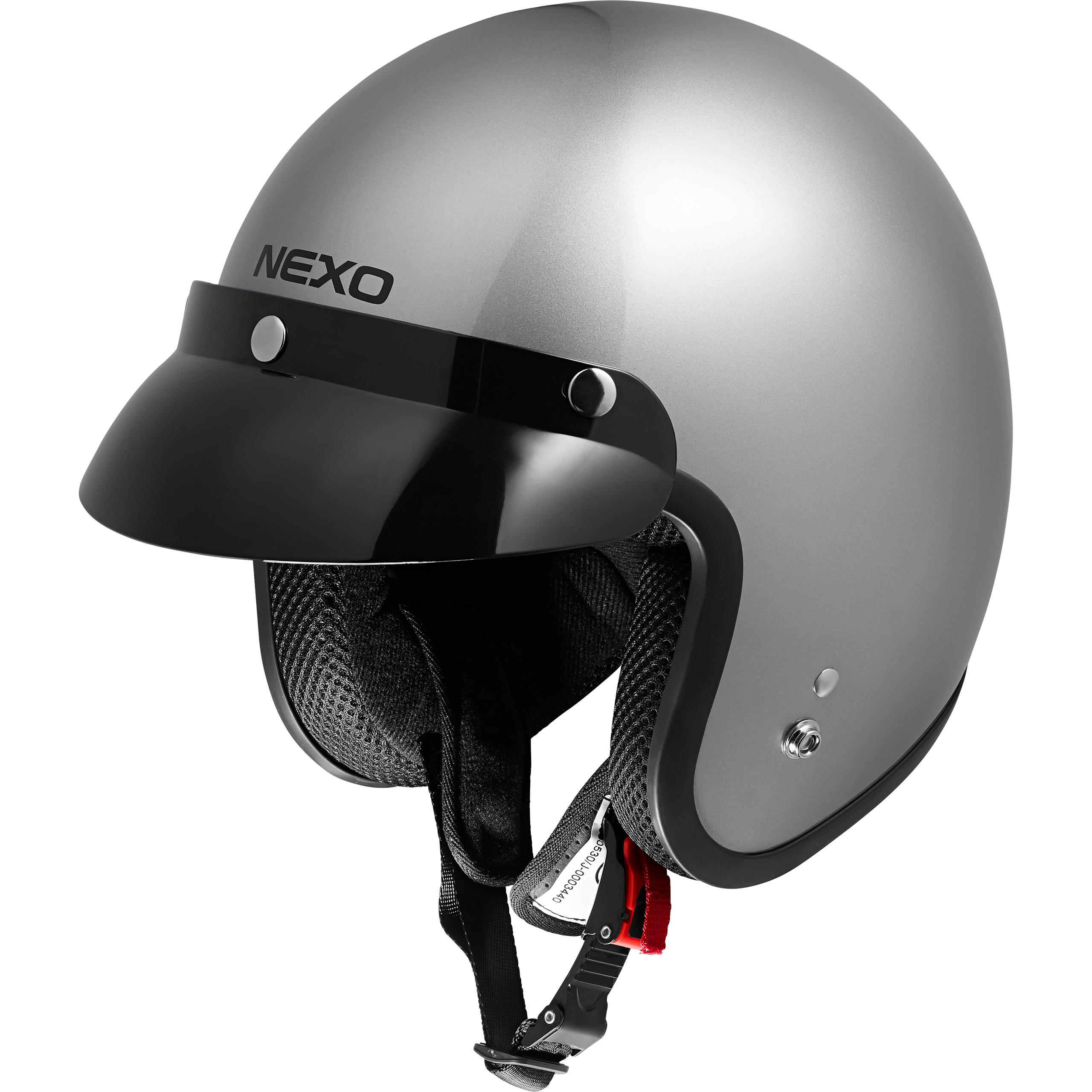 Nexo Jethelm Basic II silber XL - Helme & Brillen - Motorradhelme