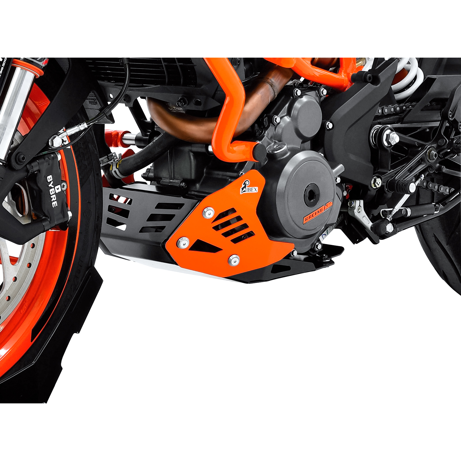Zieger Motorschutz Alu orange/schwarz für KTM Duke 390 2017- - Motorradteile & Ersatzteile - Verkleidungen & Abdeckungen