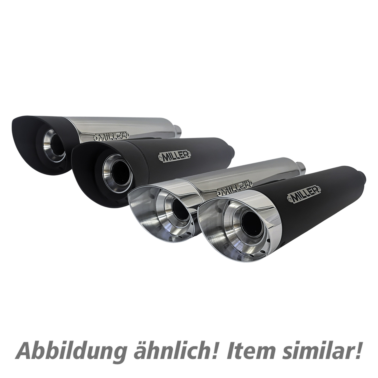 Miller Exhaust Auspuff slip-on SlashCut schwarz/schwarz für VN 650 21-24 - Motorradteile & Ersatzteile - Auspuff