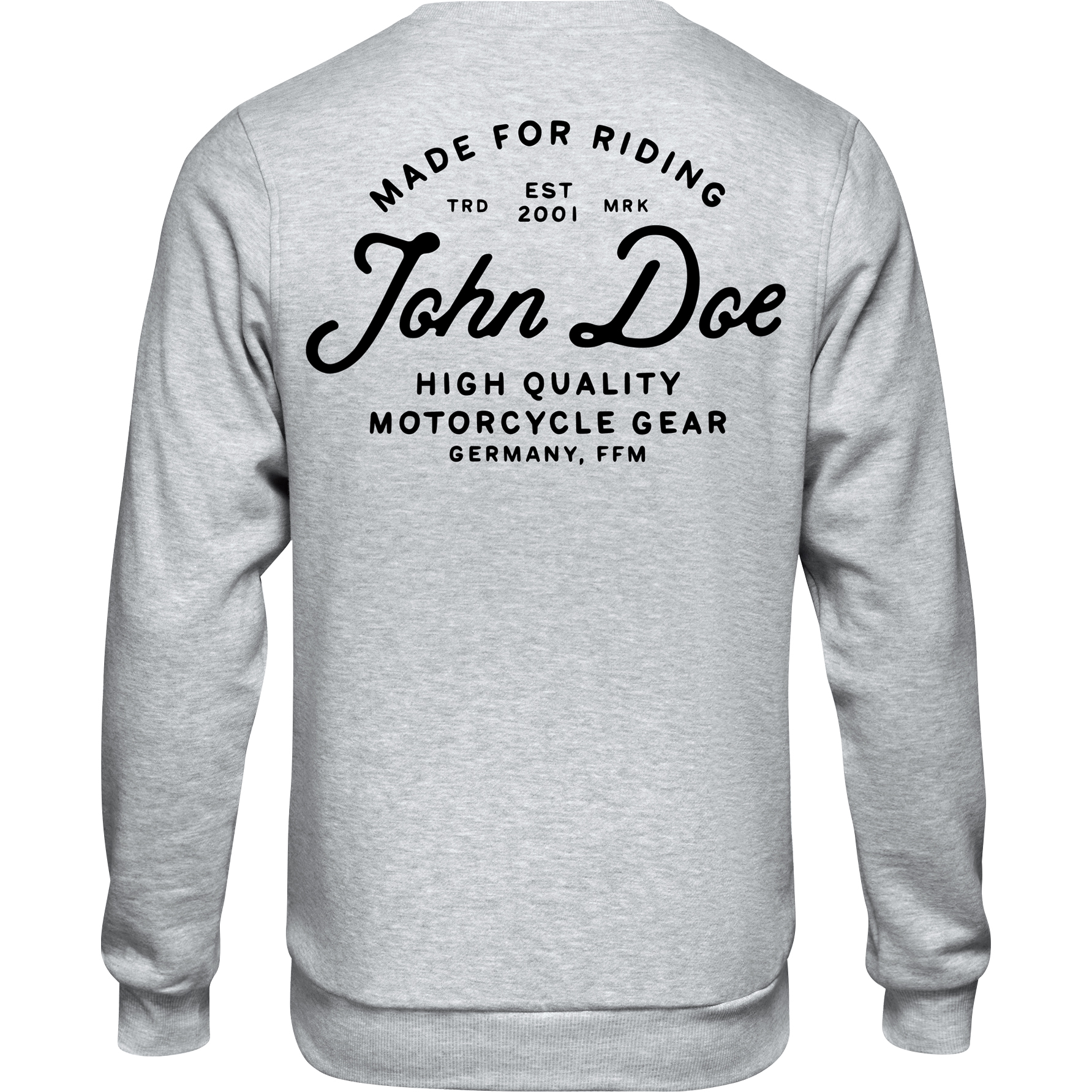 John Doe-Sweater JD Lettering grau-8021431999007