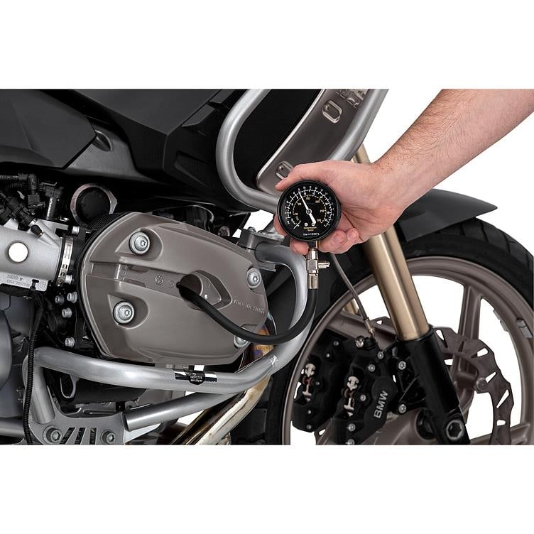 BGS Kompressionsprüfer mit Gewindeanschluss M10+M14 - Motorradzubehör - Werkstattzubehör