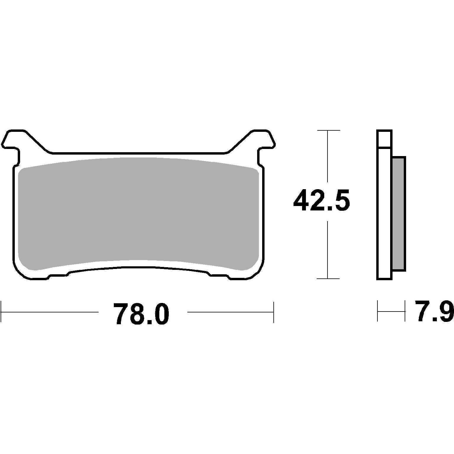 Brembo Bremsbeläge Sintermetall 07HO63SA vorne 78x42,5x7,9mm - Motorradteile & Ersatzteile - Bremsen
