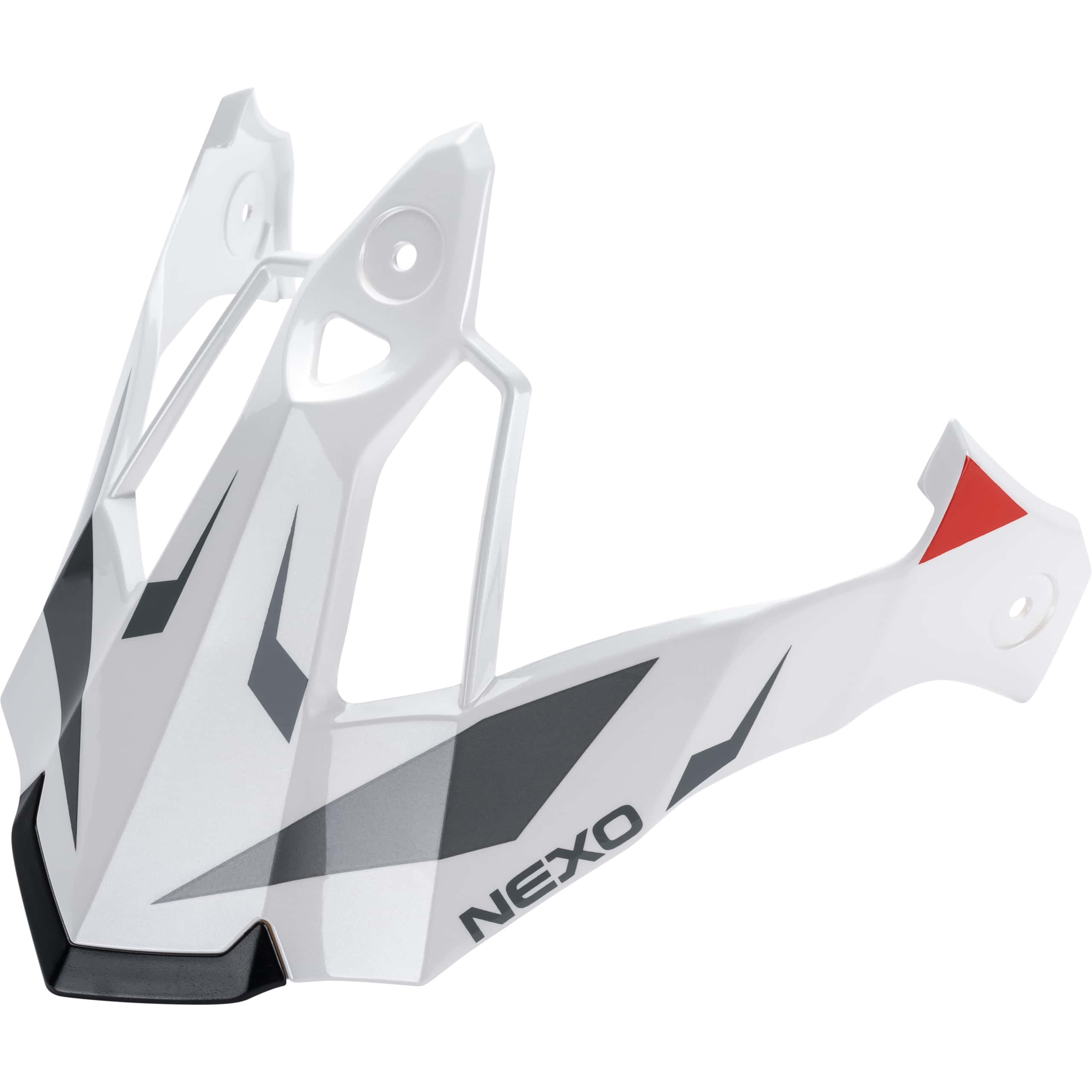 Nexo-Schirm MX-Line Fiberglas Endurohelm rot/blau/weiß Dekor #20-4429671999056