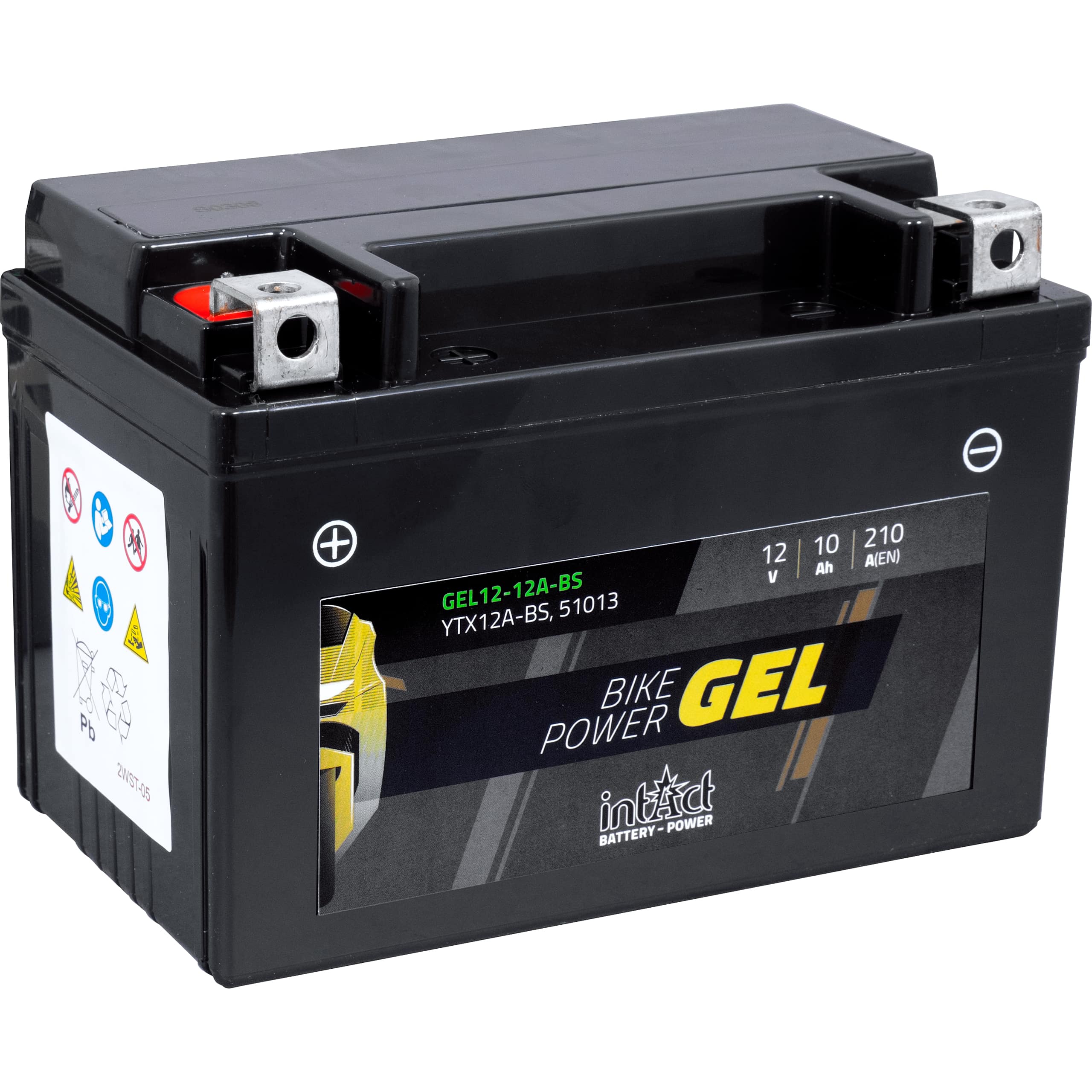 intAct Batterie Bike Power Gel geschlossen YTX/YT12A-BS 12V, 10Ah - Motorradteile & Ersatzteile - Batterien