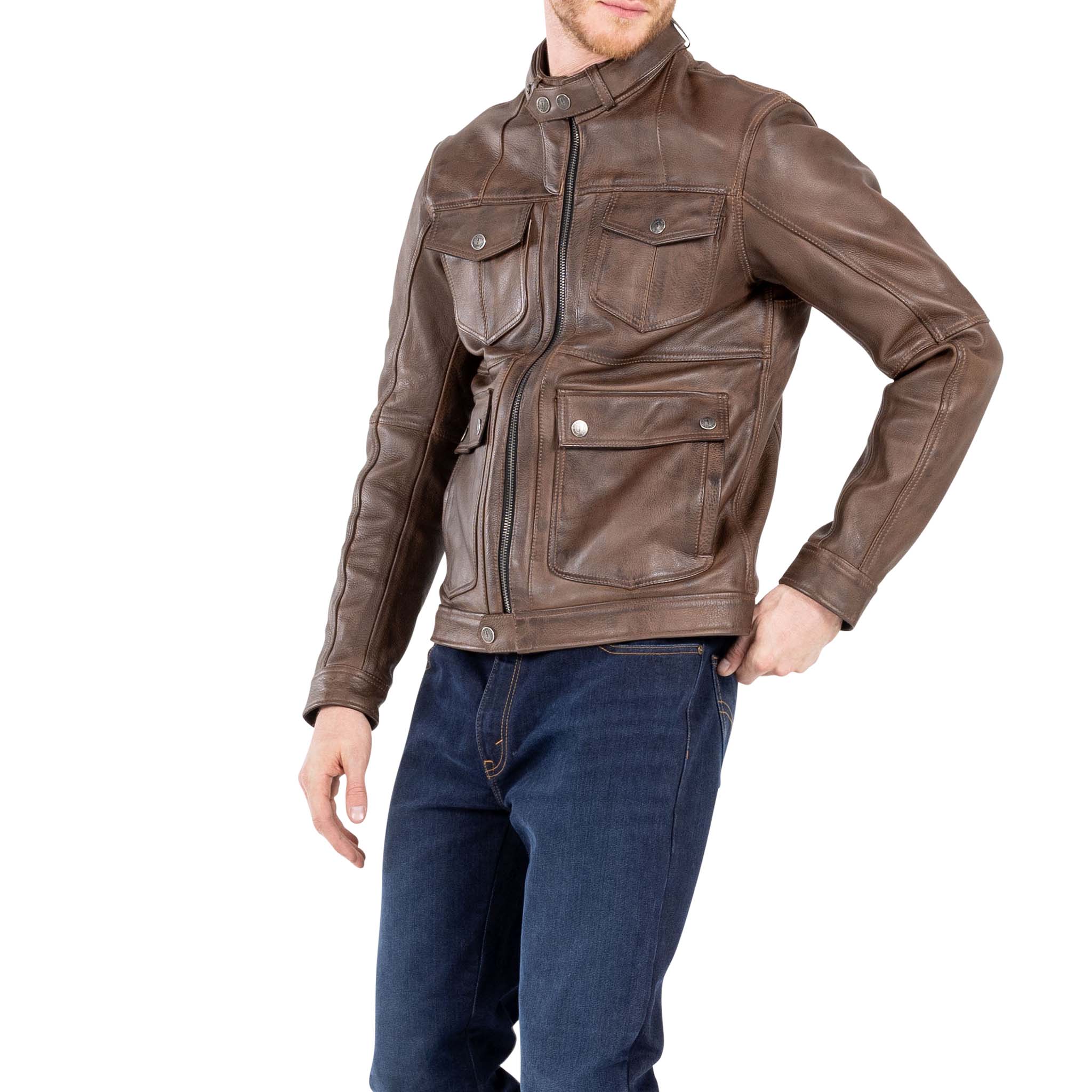 John Doe-Drifter Lederjacke braun-1000331999006