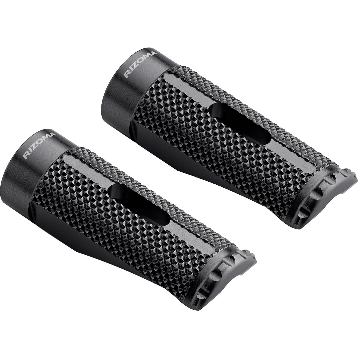 Rizoma Fußrastenpaar Ø18mm Pro ohne Adaptergelenke! PE614B schwarz - Motorradteile & Ersatzteile - Fußrasten & Hebel