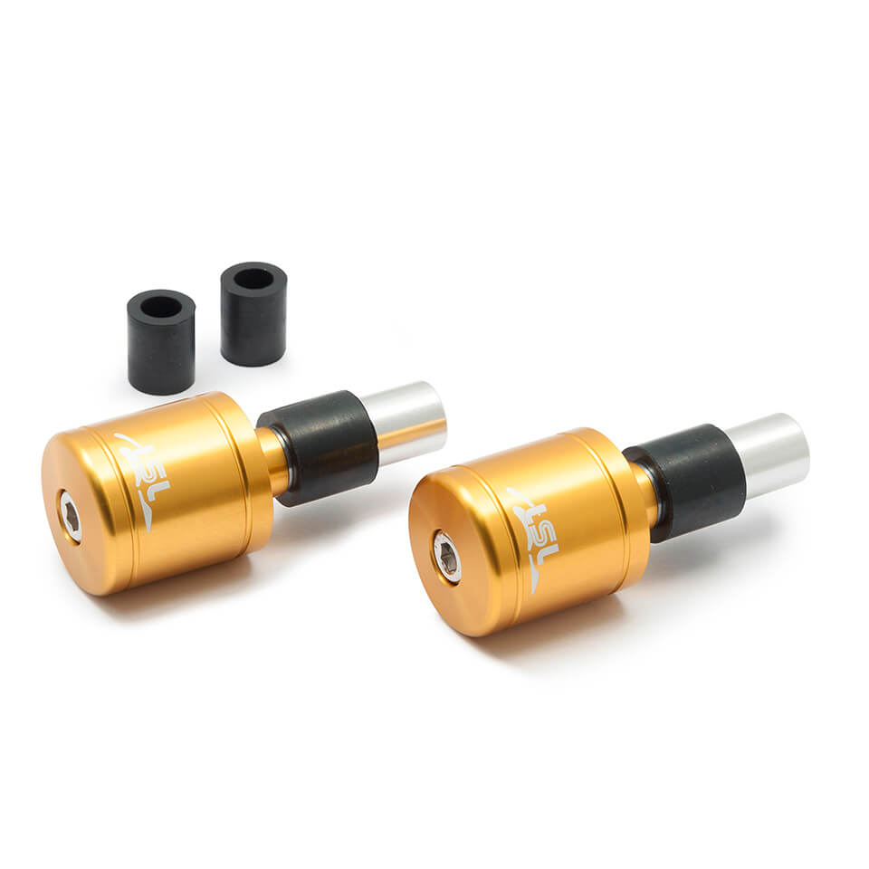 LSL Lenkergewichte für 14/18mm Innen-Ø zylindrisch gold - Motorradteile & Ersatzteile - Lenker, Griffe & Hebel
