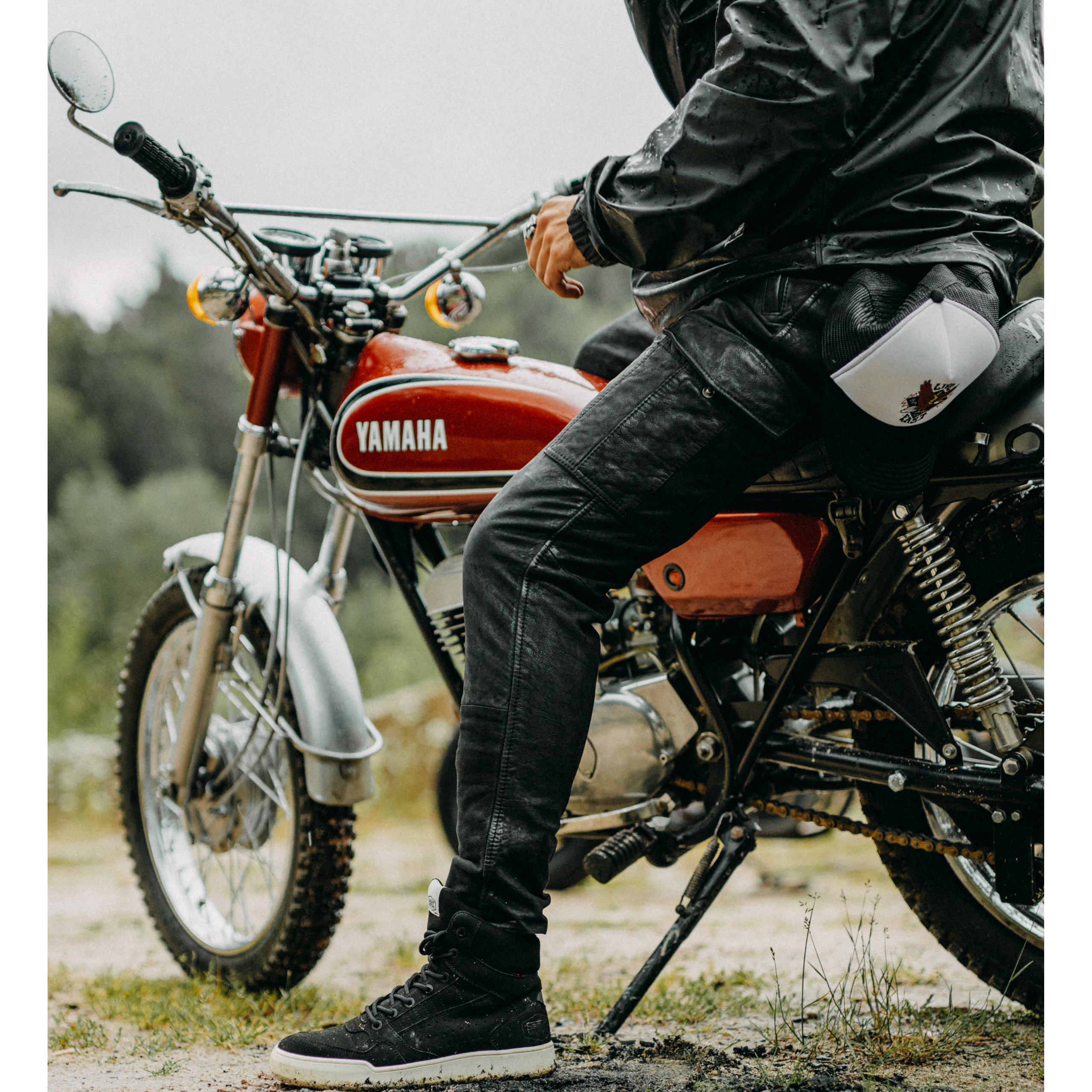 Spirit Motors-Billy Winker Motorradschnürstiefel kurz schwarz 41-3006661999001741
