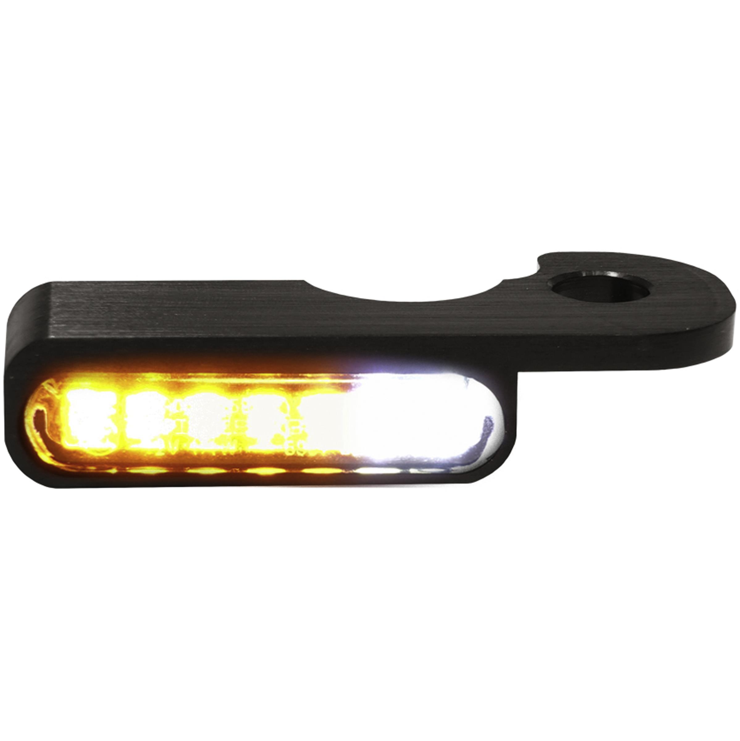 HeinzBikes LED Alu Blinker/Positionspaar für Harley Breakout schwarz - Motorradteile & Ersatzteile - Beleuchtung