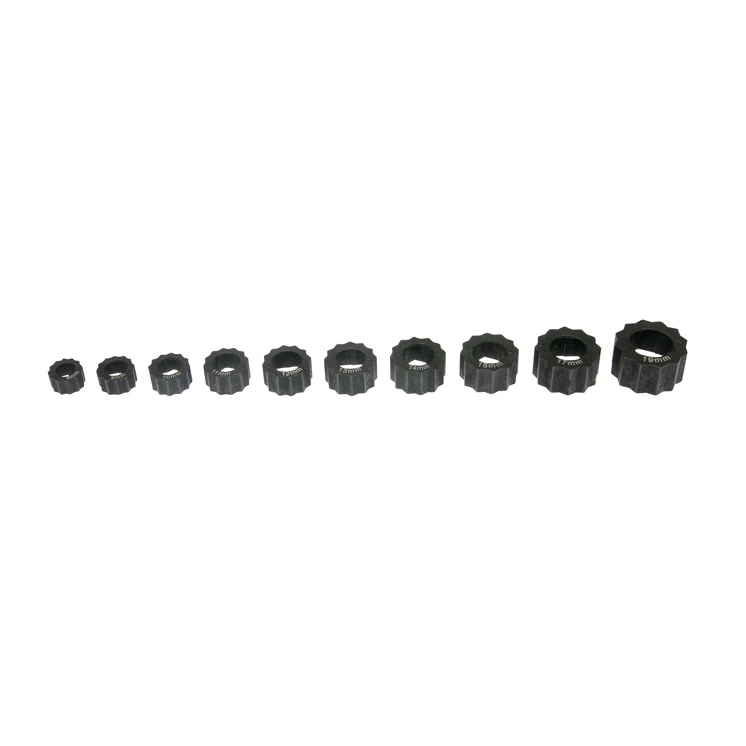 WGB turning ring set, 10 pcs for rounded nuts & bolts