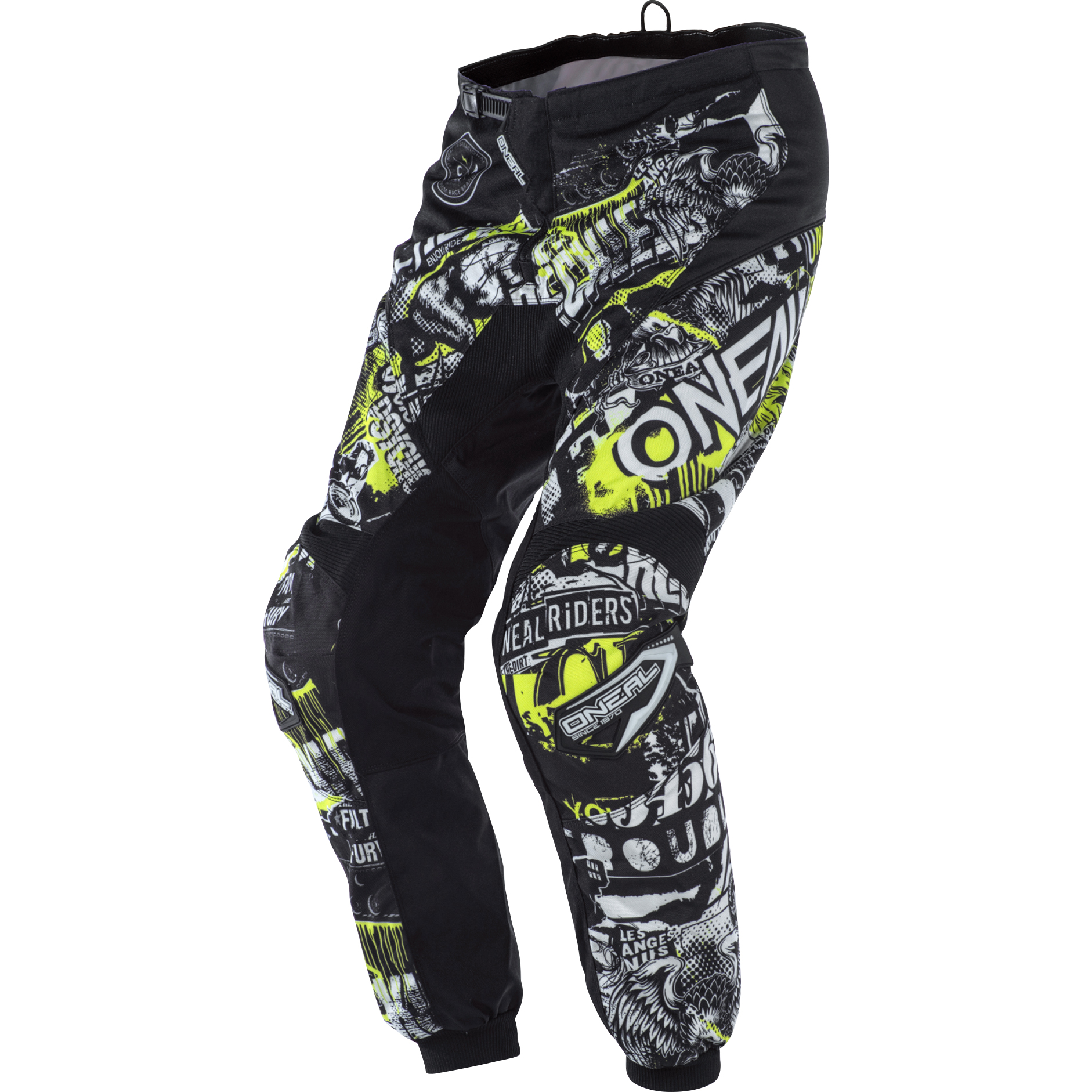 O'Neal Element Attack Crosshose gschwarz/neongelb 42 - Motorradbekleidung - Touring Motorradbekleidung
