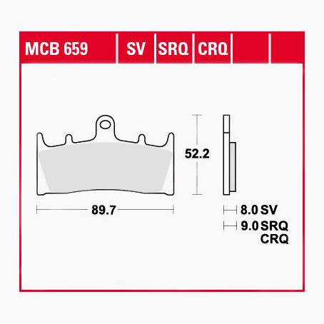 TRW Lucas-Bremsbeläge Sintermetall Street SV/SH-5707331268000460