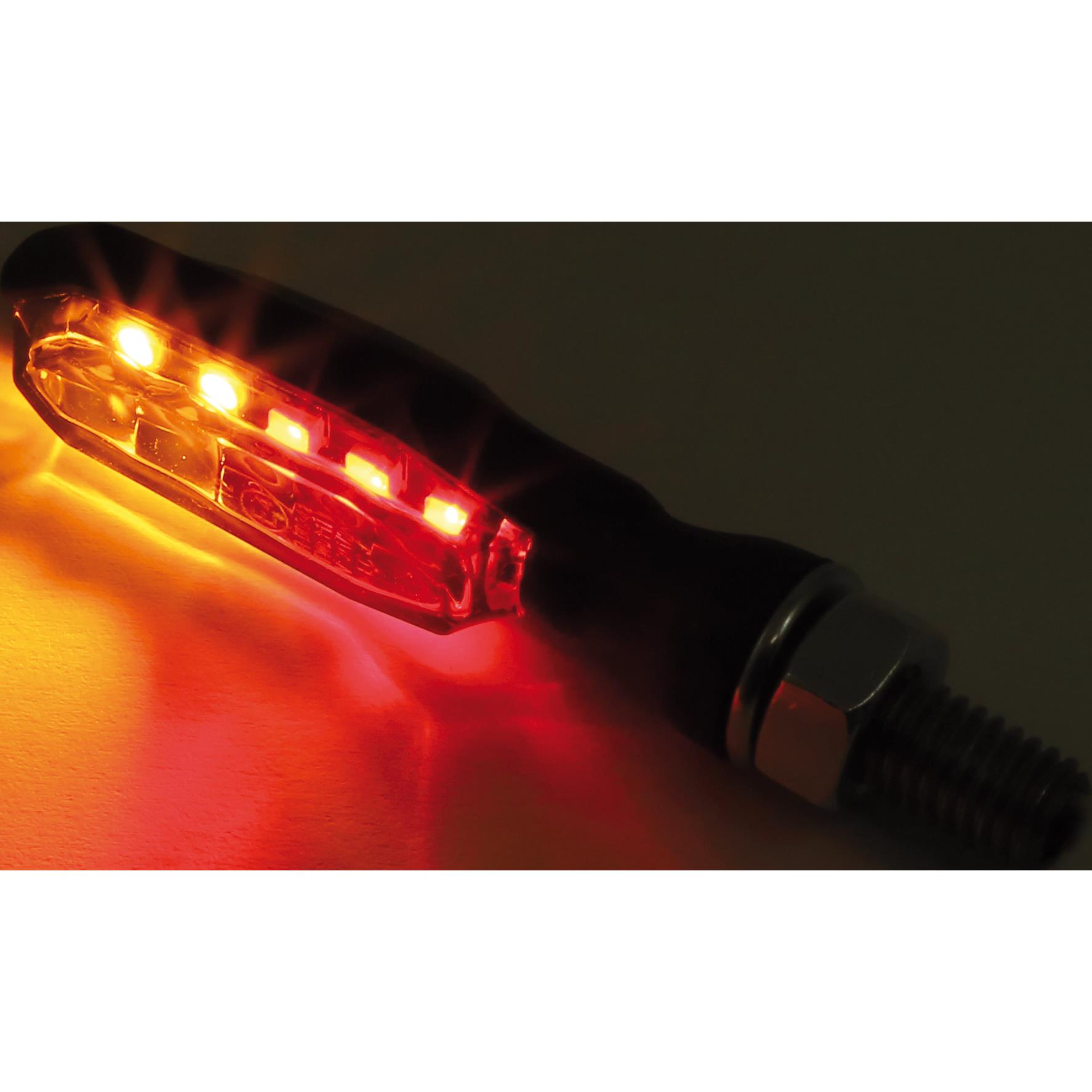 Highsider-LED Metall Rücklicht/Blinkerpaar Sonic-X1 M8 getöntes Glas-5705601029001210