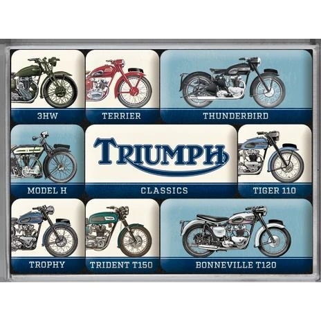 Nostalgic-Art-Magnet-Set - "Triumph - Model Chart"-0002868