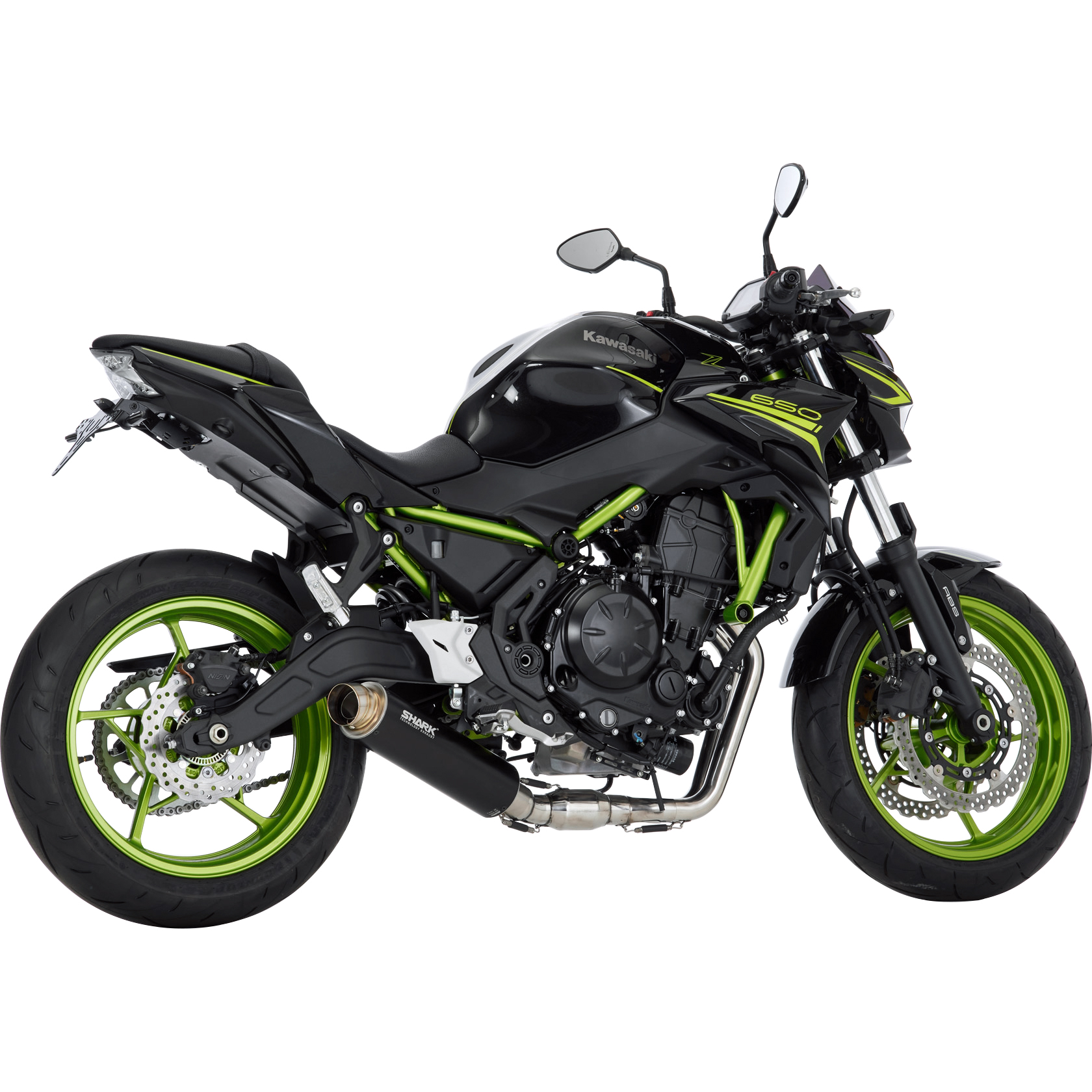 Shark exhaust SRC4 Auspuff 2-1 schwarz für Kawasaki Z/Ninja 650 2017-2020 - Motorradteile & Ersatzteile - Auspuff