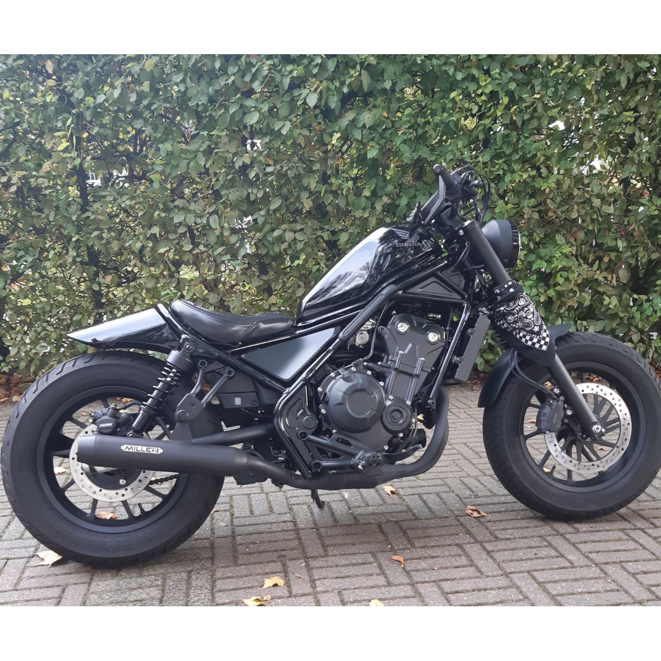 Miller Exhaust Auspuff Tapered schwarz/schwarz für CMX 500 Rebel 2017-2020 - Motorradteile & Ersatzteile - Auspuff