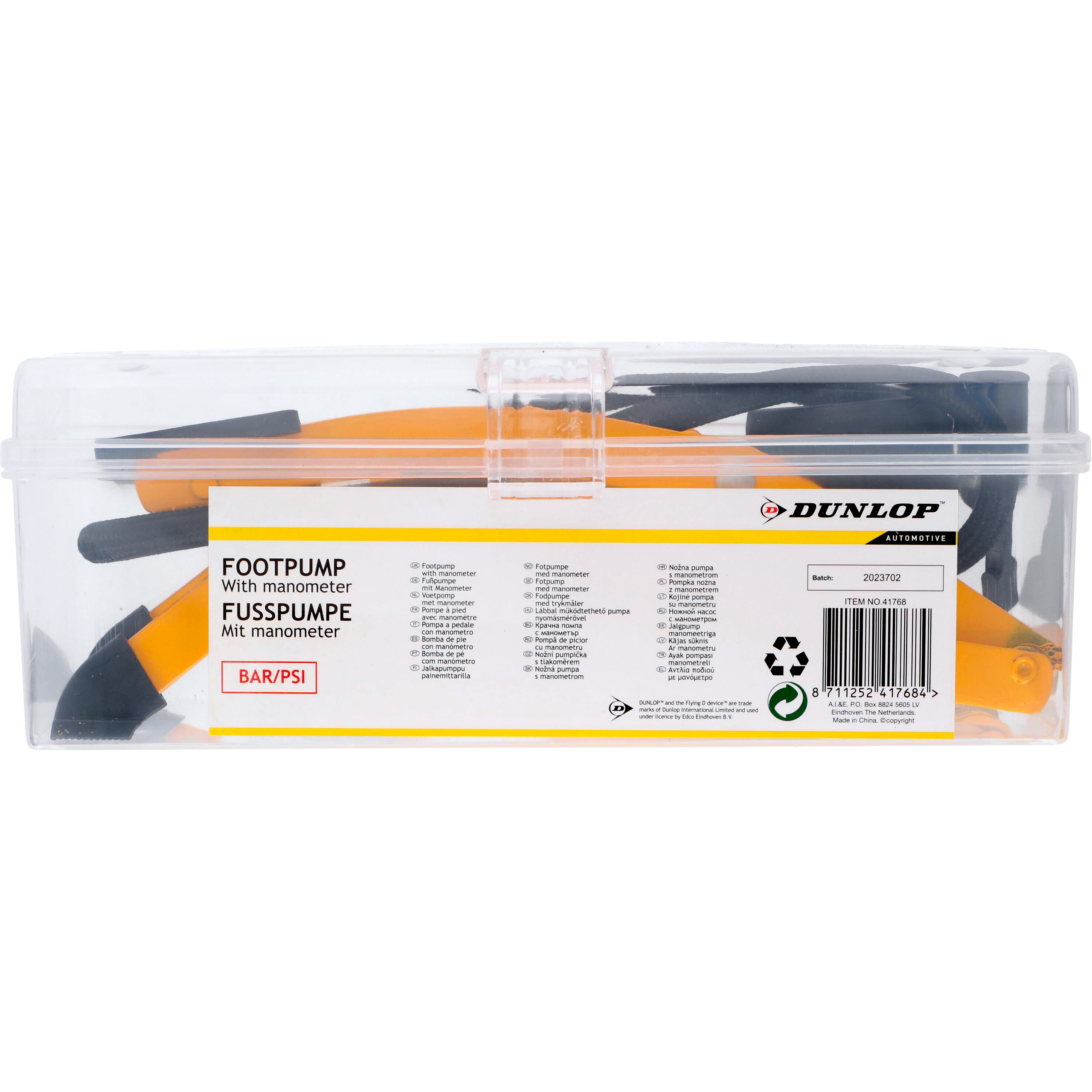 Dunlop-Fußpumpe mit Manometer-5744401232000041