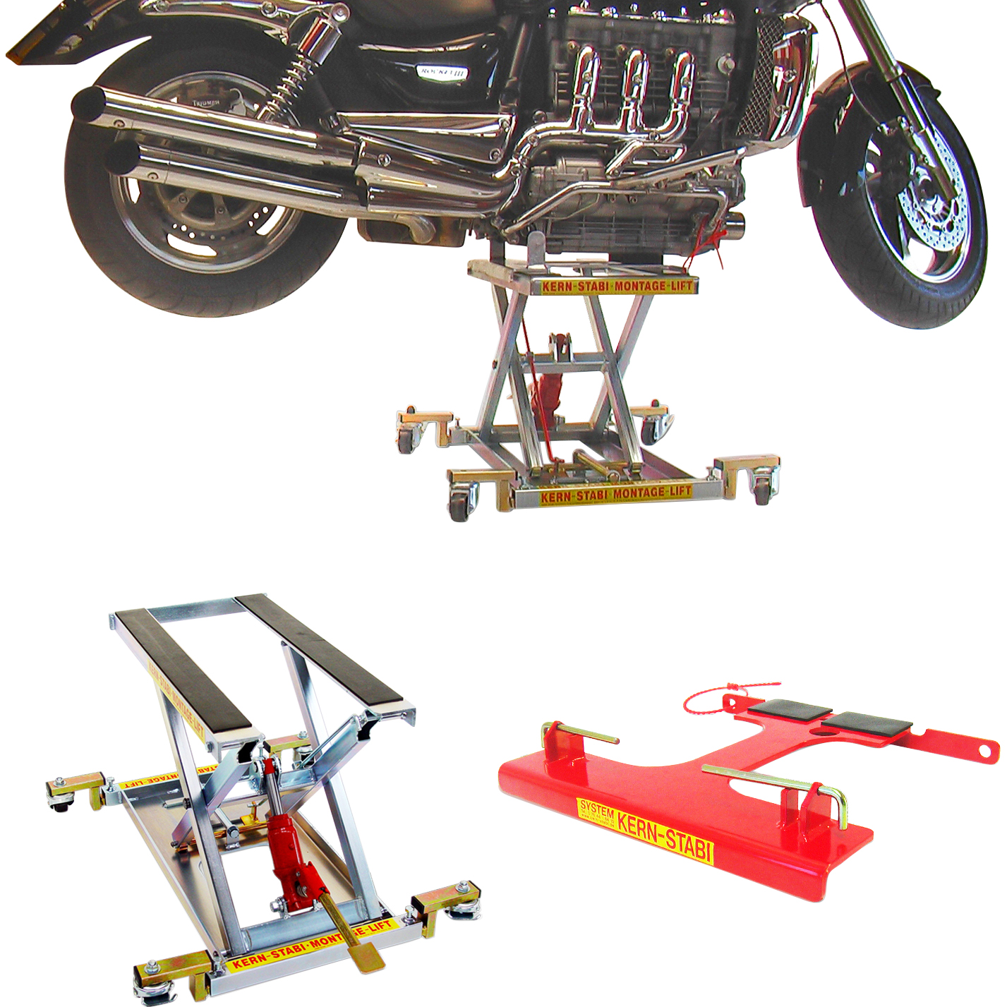 Kern-Stabi X5 Hebetisch-Adapter X513-I für Triumph Rocket III 2009-2016 - Motorradzubehör - Aufbockvorrichtungen