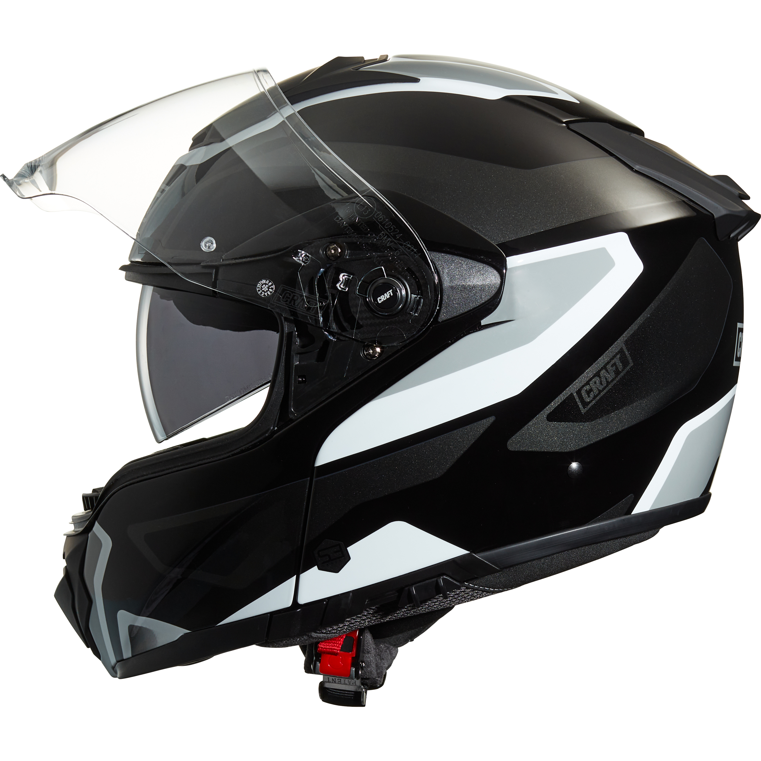 Craft-Fiberglas Klapphelm Tour Silber Dekor #24 M-4701271999033009