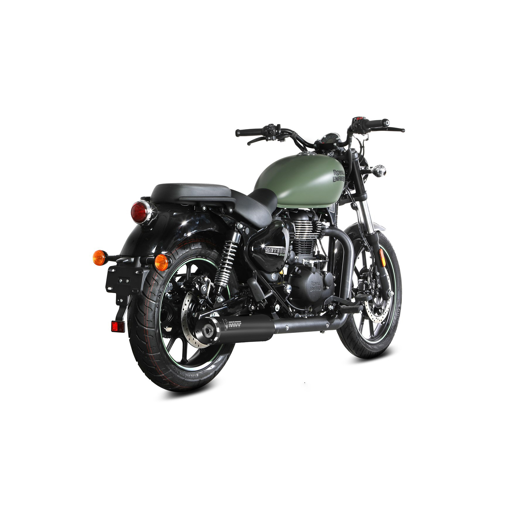 MIVV exhaust HR-1 black for Royal Enfield Meteror 350 2021-2024
