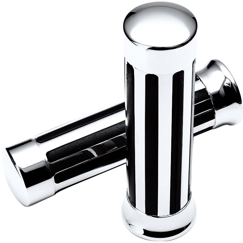 Hashiru-Griffpaar ST02 Chrom/Gummi für 22mm-5032851086000190