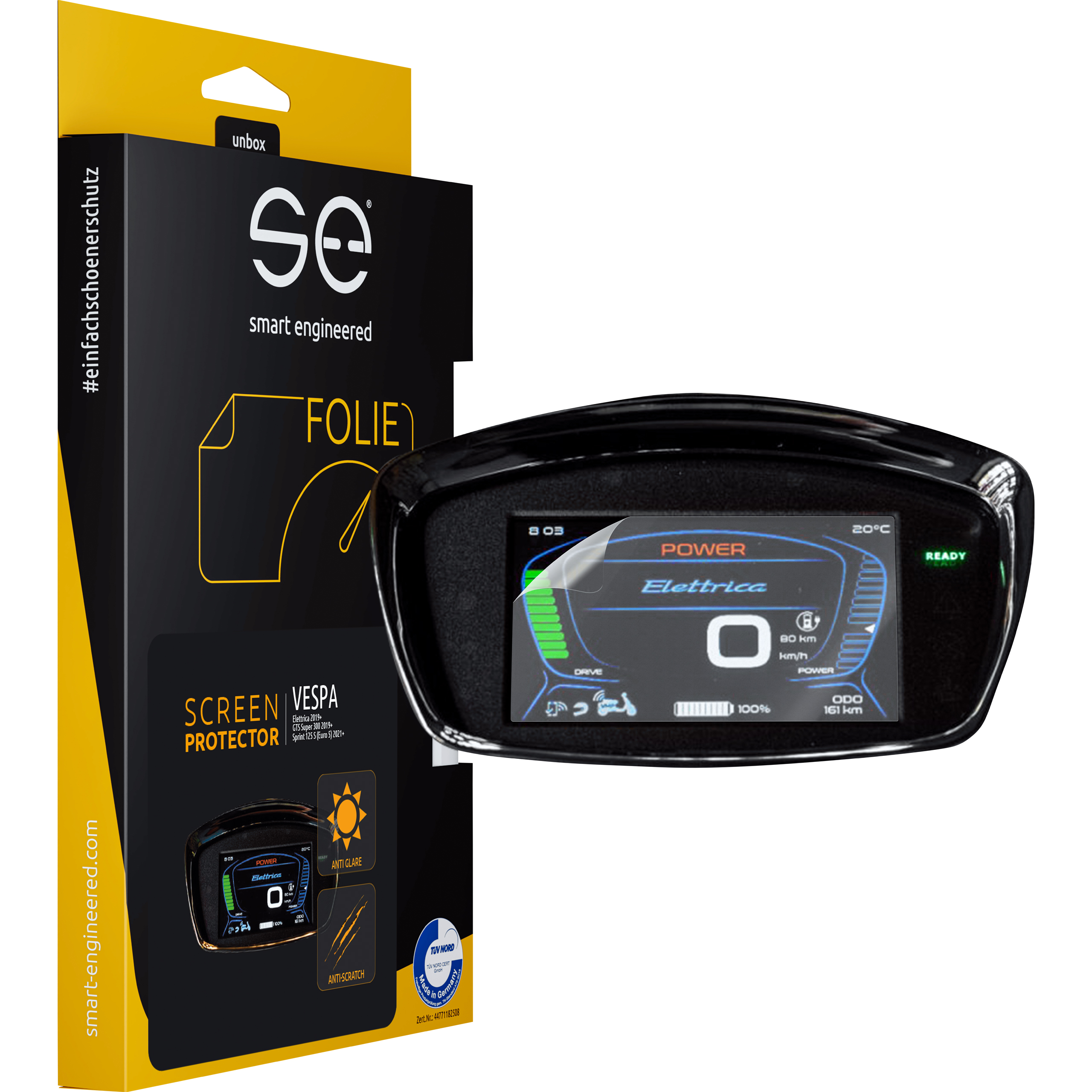 Smart Engineered anti-reflective cockpit protector for Vespa