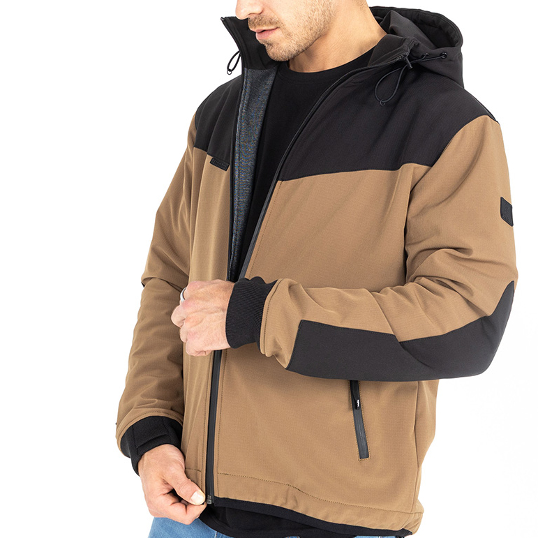 John Doe-XTM Softshell Rip-Stop Hoodie V3 desert/black M-0001678005126009