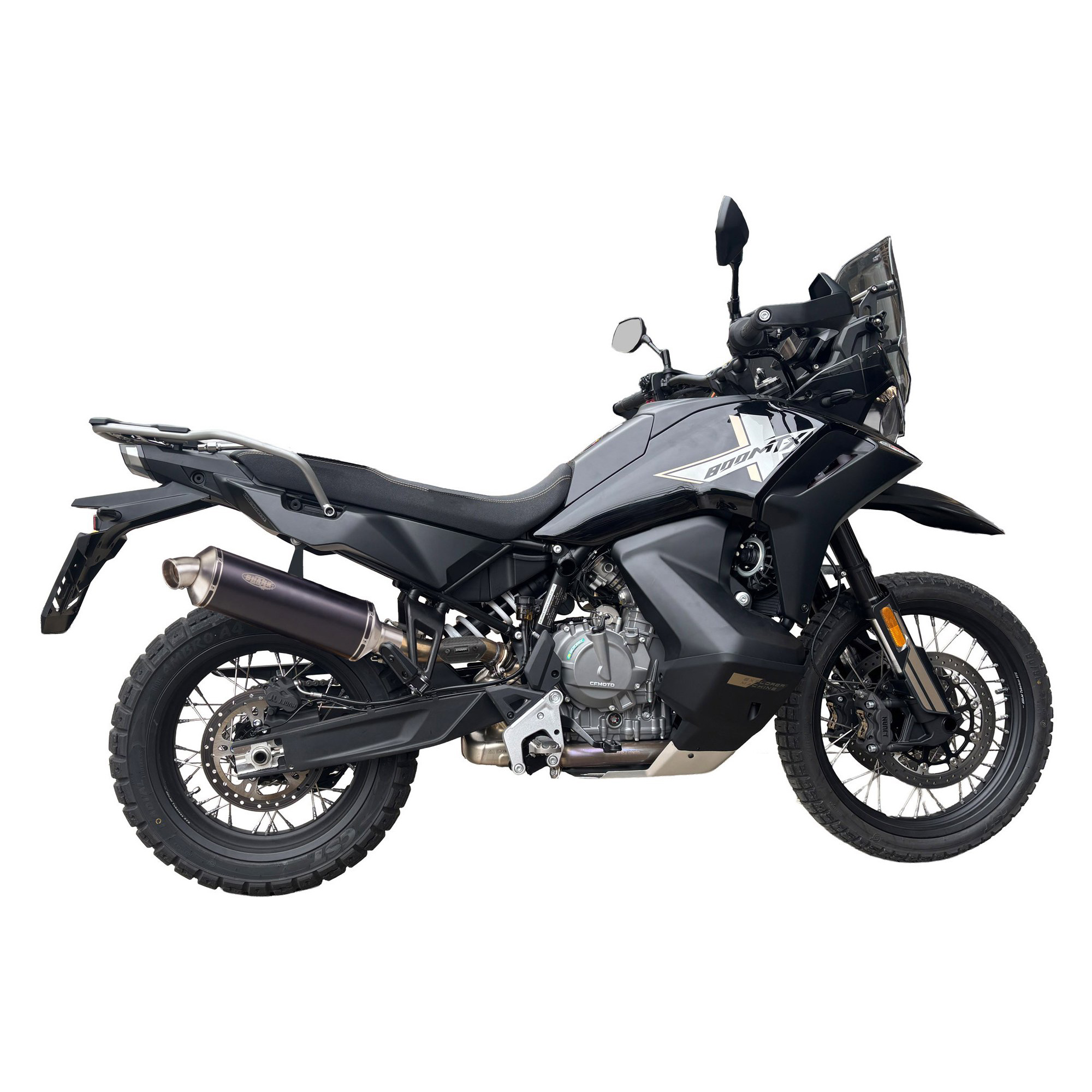 Shark exhaust Auspuff Trophy schwarz für CF Moto 800 MT-X - Motorradteile & Ersatzteile - Auspuff