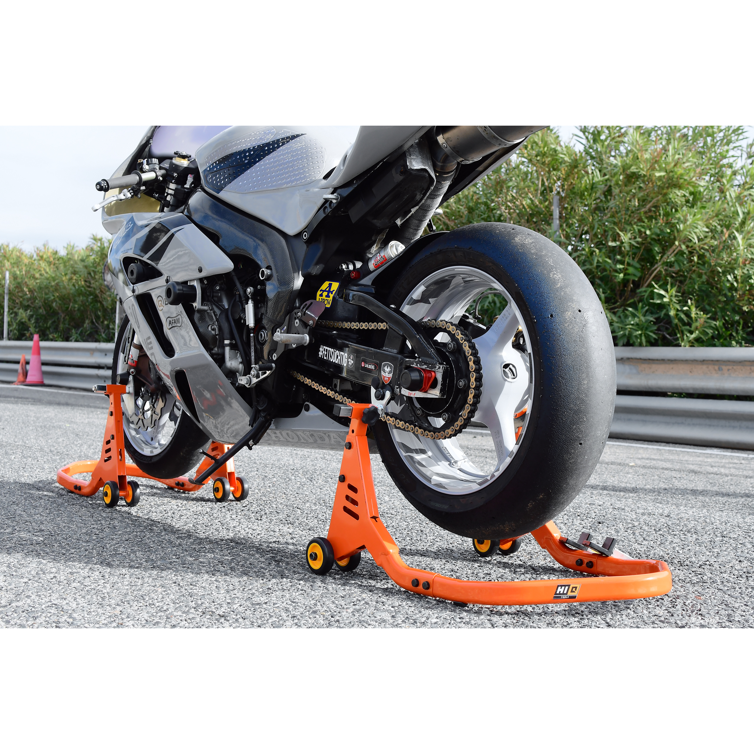 Hi-Q Tools-Montageständer IV hinten orange mit Winkel+Racingaufnahmen-5749991148000120