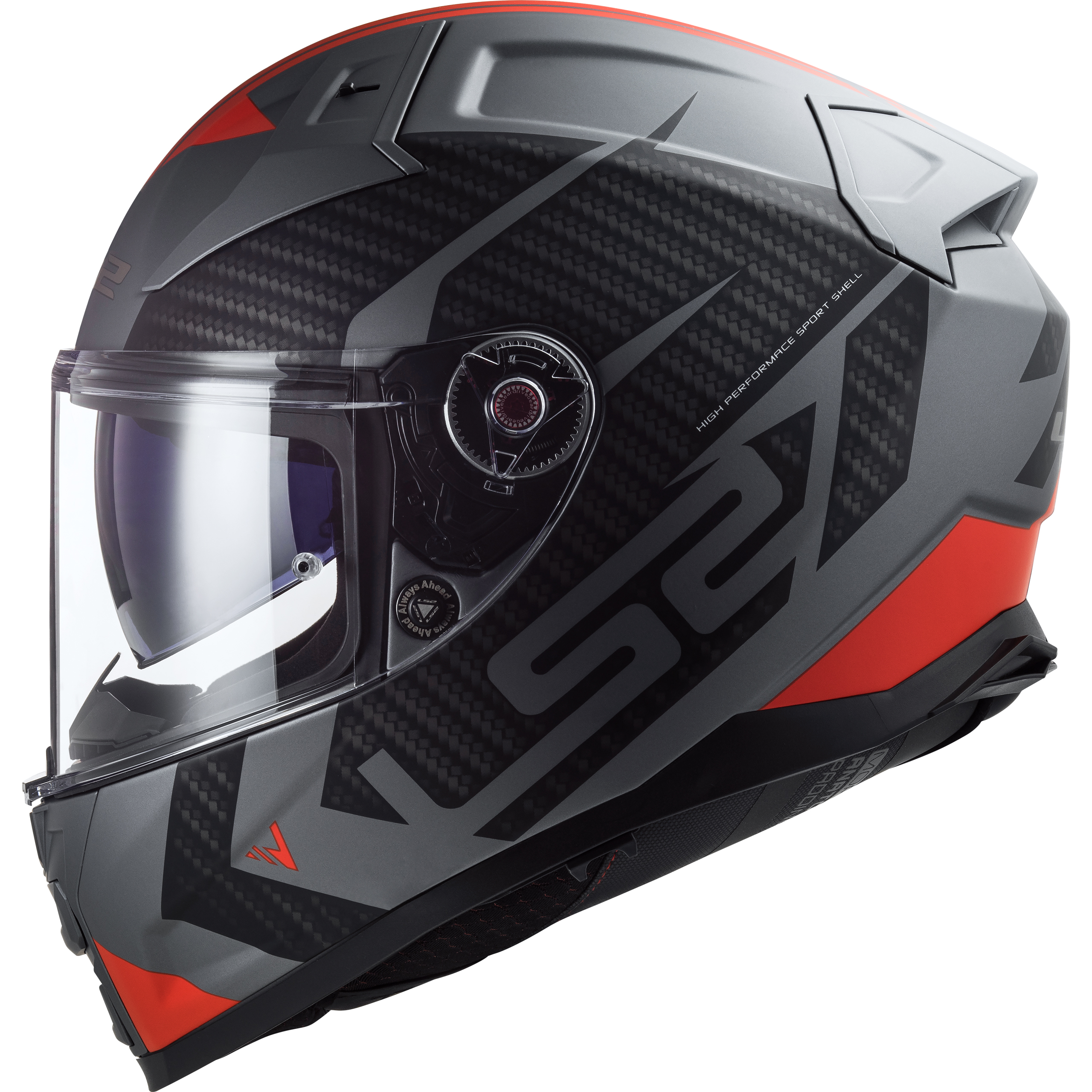 LS2 FF811 Vector II Splitter matt titanium rot S - Helme & Brillen - Motorradhelme