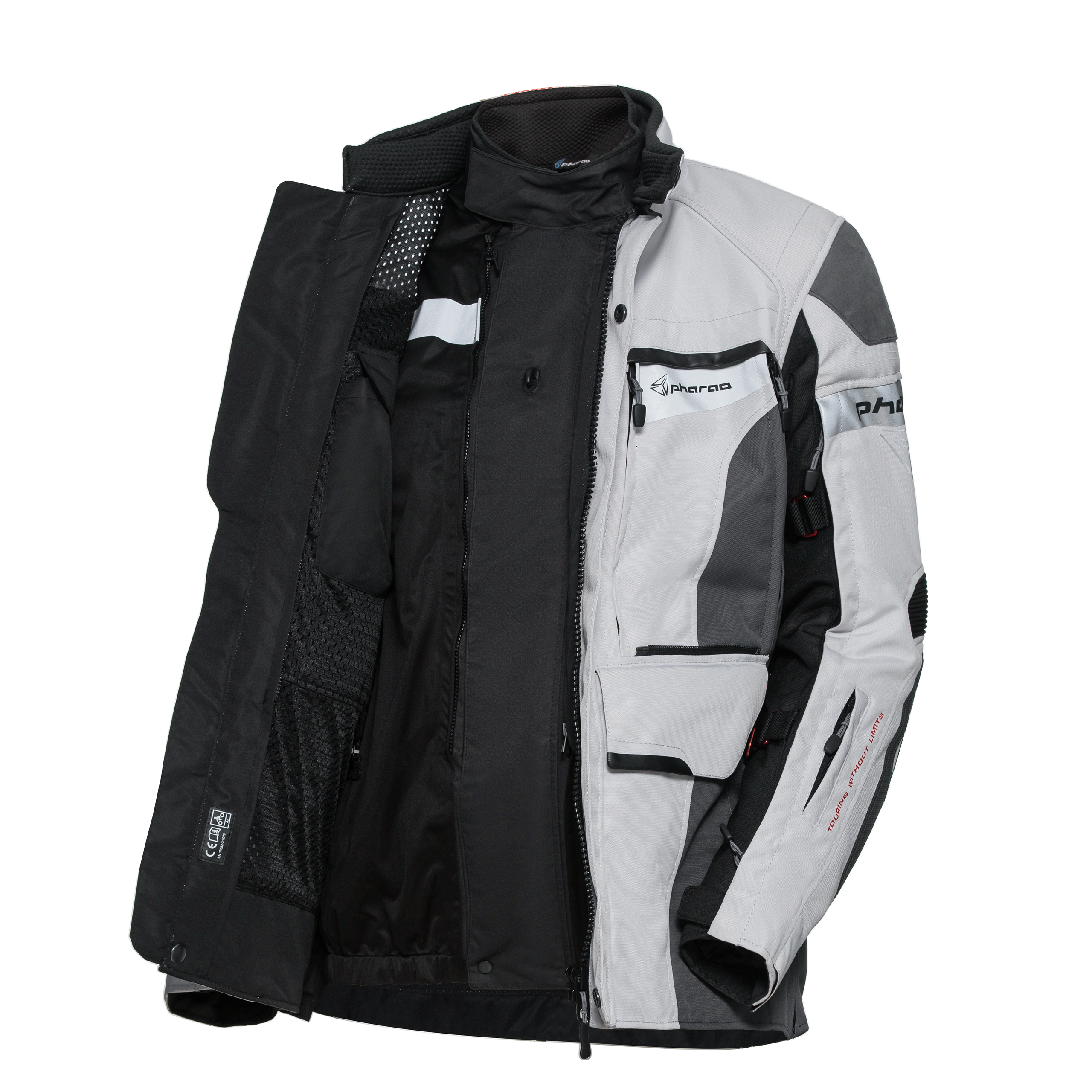 Pharao-Tura WP Adv. Damen Textil-/Lederjacke hellgrau L-2019231999007110