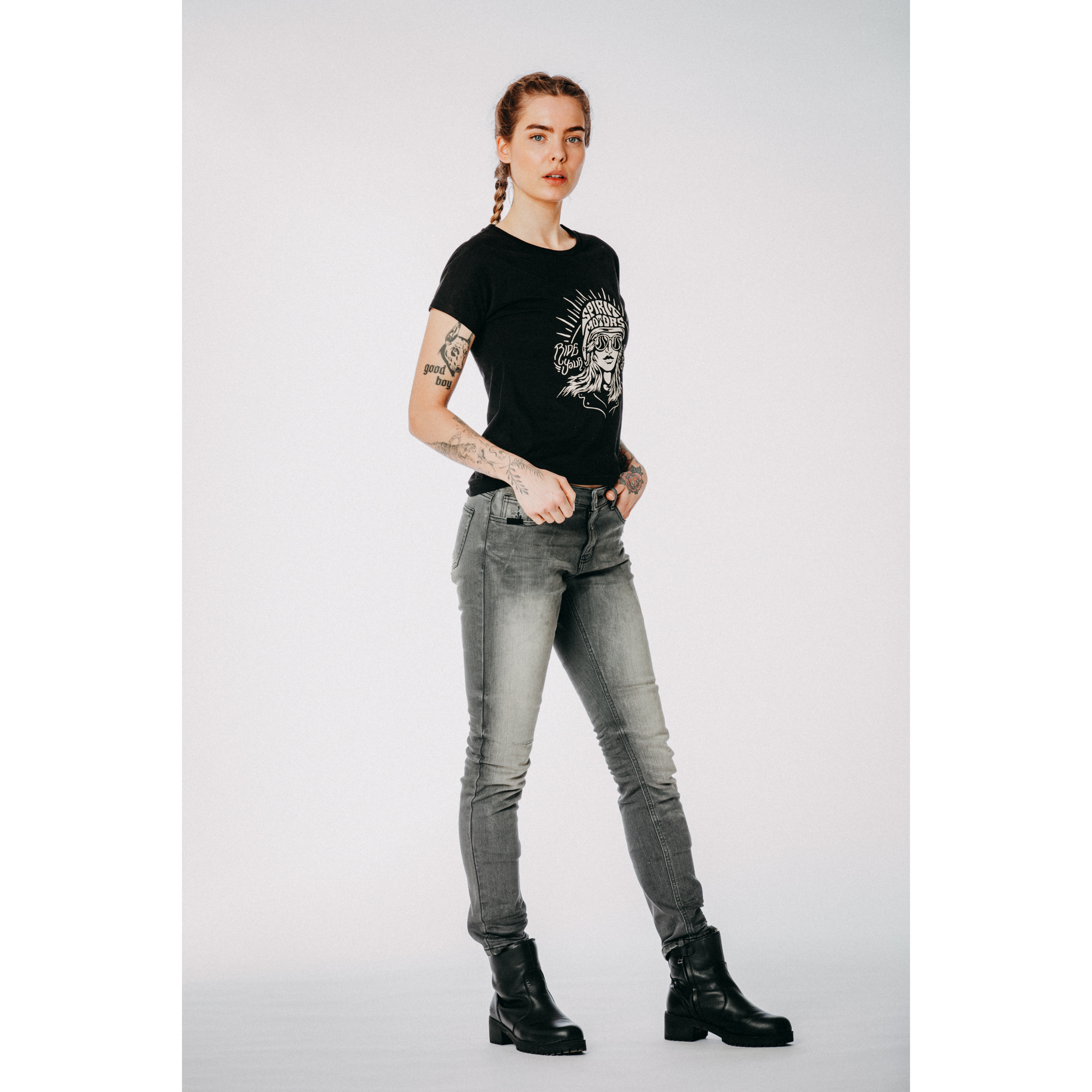 Spirit Motors-Joyful Jodie Damen T-Shirt schwarz-8020521999001