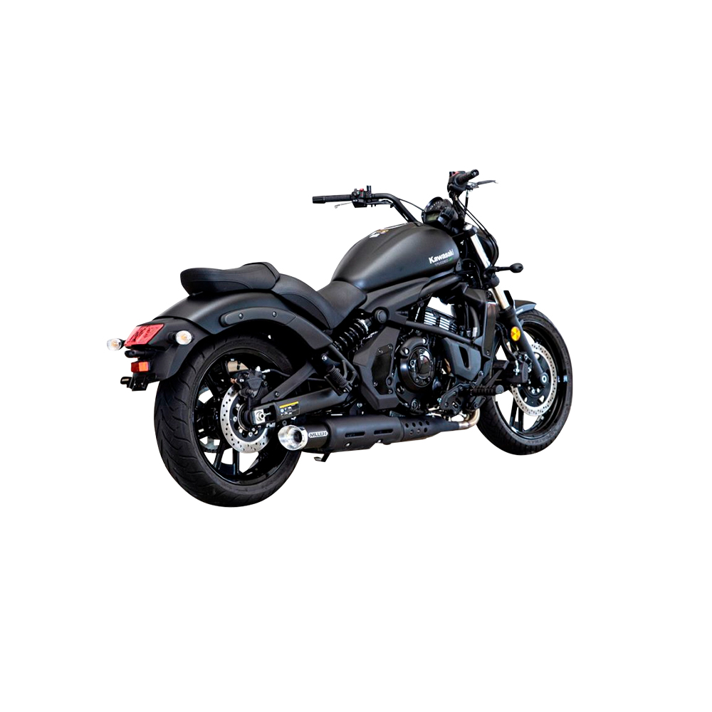 Miller Exhaust Auspuff slip-on SlashCut schwarz/poliert für VN 650 21-24 - Motorradteile & Ersatzteile - Auspuff