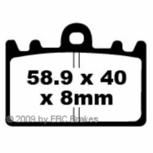 Hi-Q Bremsbeläge organisch FA180  58,9x40x8mm - Motorradteile & Ersatzteile - Bremsen