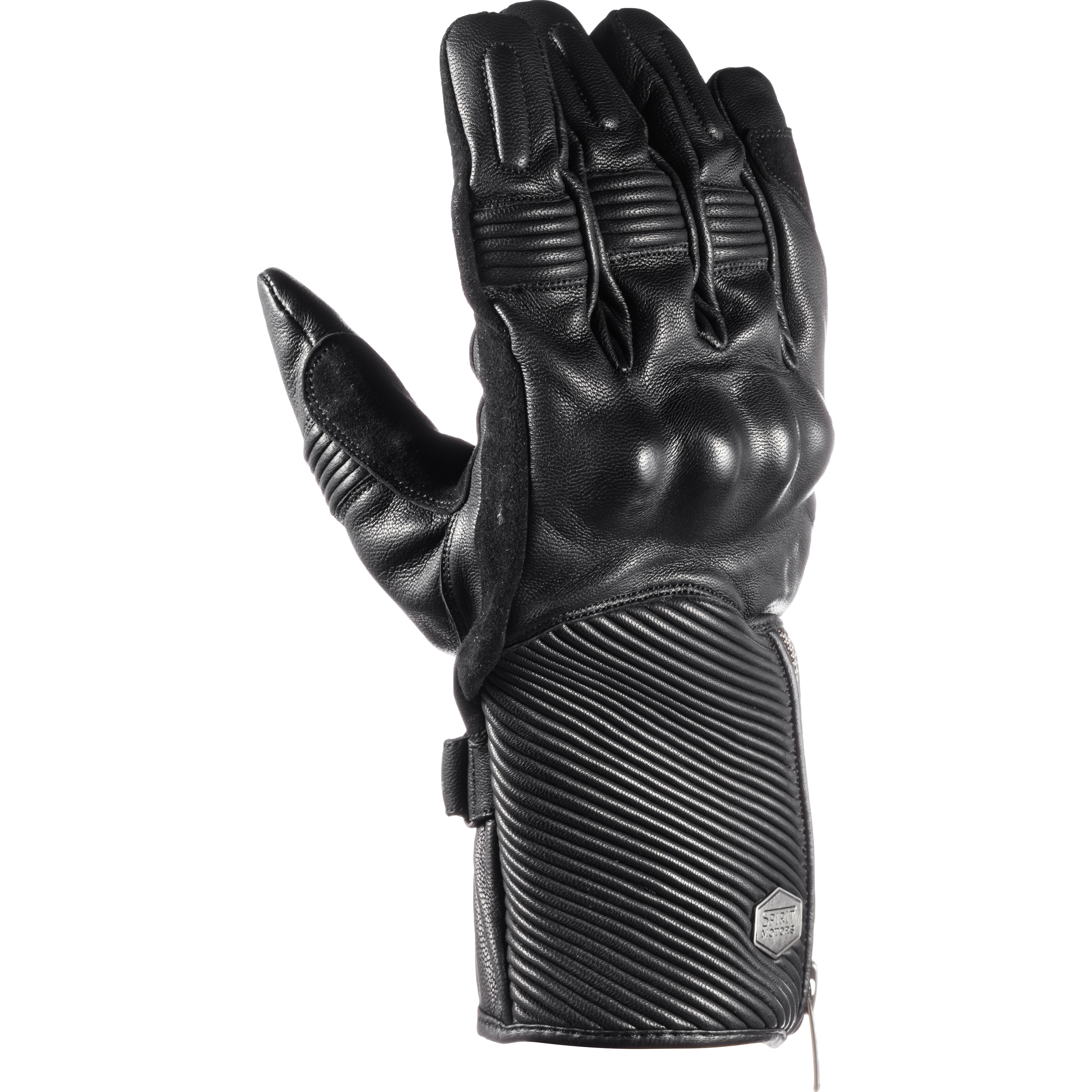 Spirit Motors David Deckhand WP Lederhandschuh lang schwarz 9 - Motorradbekleidung - Motorradbekleidung Herren