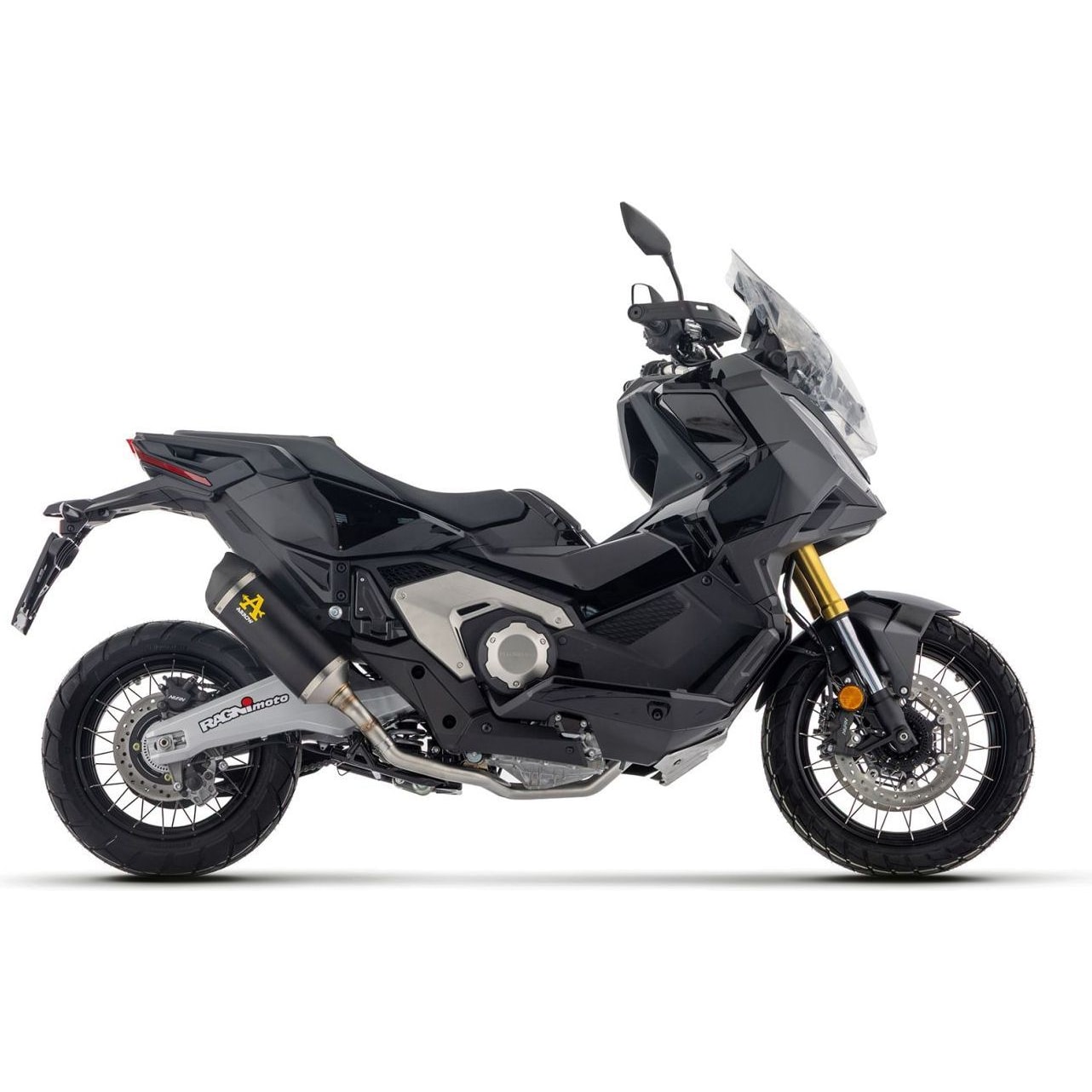 Arrow Exhaust Auspuff Race-Tech 71985AKNC kurz Alu schw/Car.f.X-ADV750 25- - Motorradteile & Ersatzteile - Auspuff