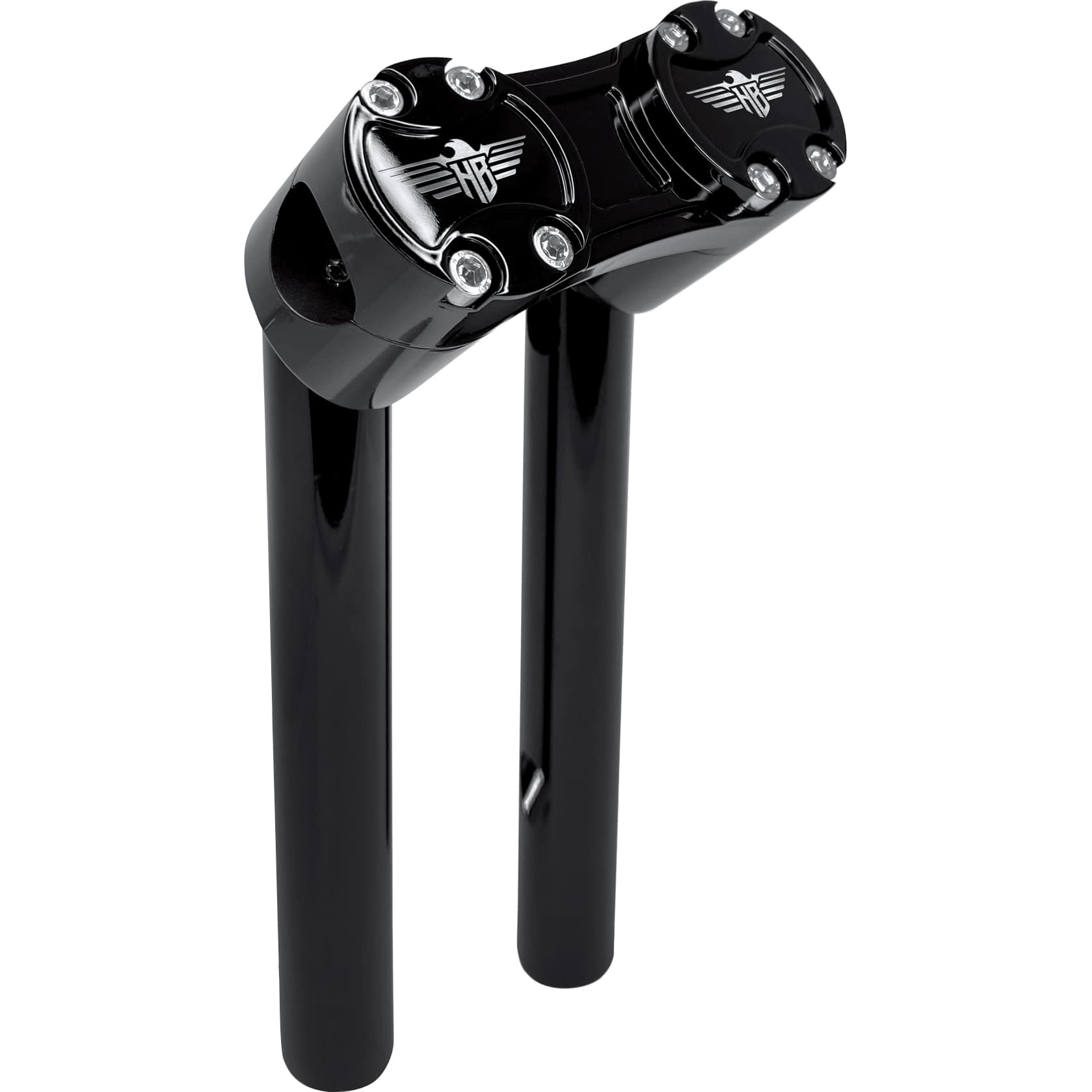 HeinzBikes Clubstyle Pullback Risers für 25,4mm/1" 25cm/10" sil/schwarz - Motorradteile & Ersatzteile - Anbauteile