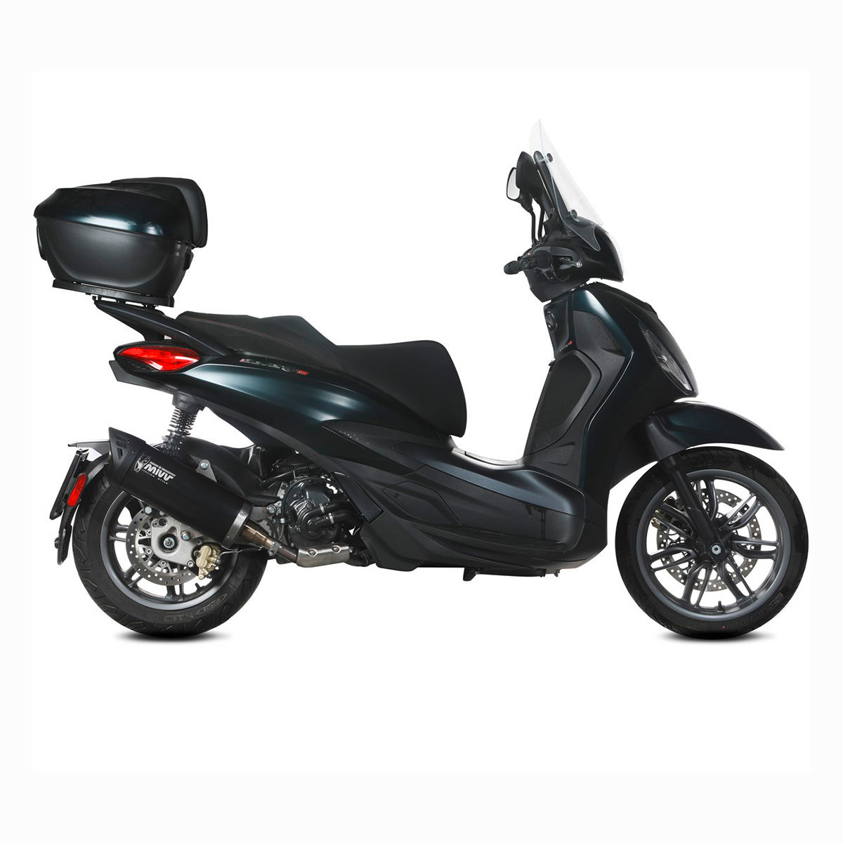 MIVV Auspuff Mover MV.PG.0006.KV schwarz für Berverly 300 21-24 - Motorradteile & Ersatzteile - Auspuff