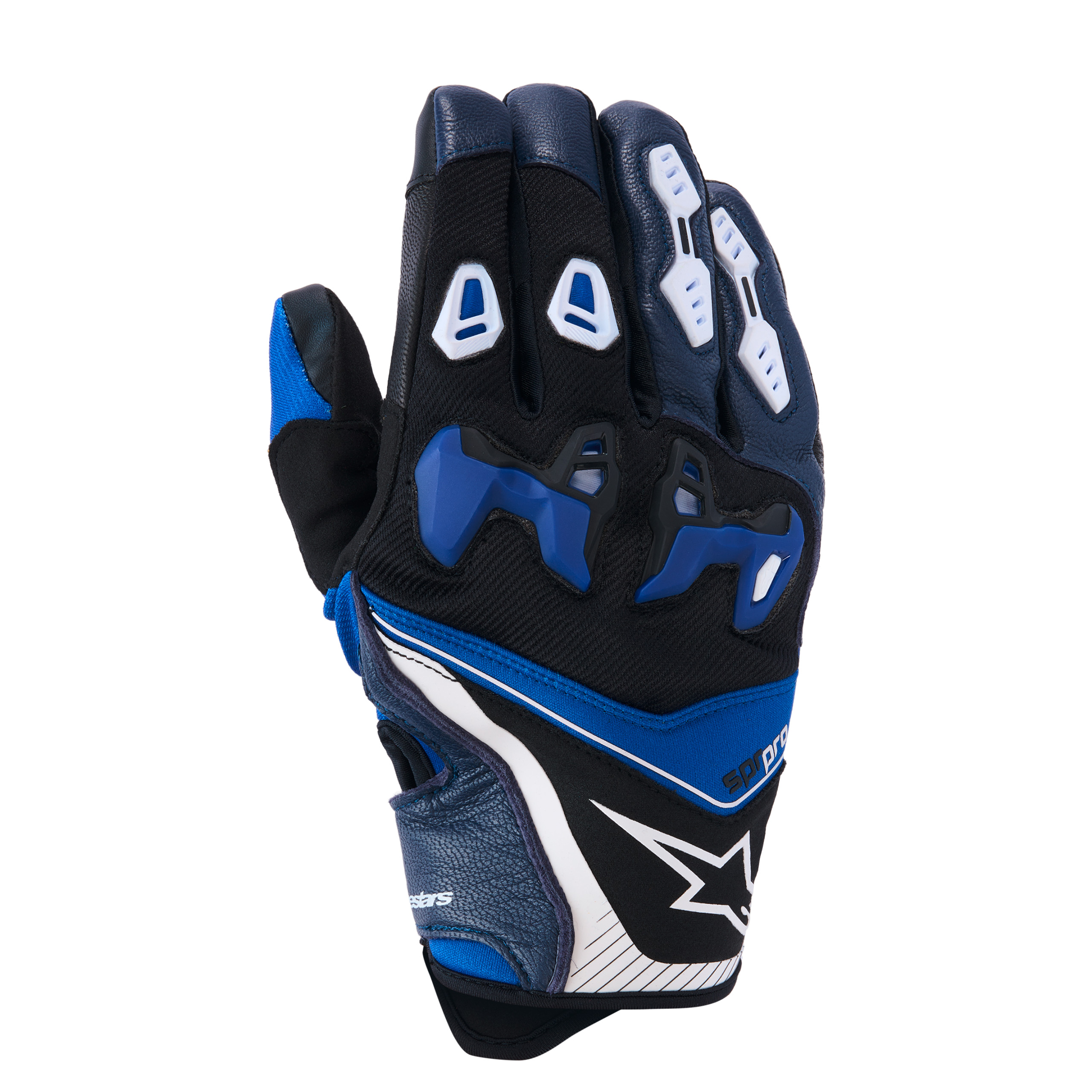 Alpinestars-SP-R Pro Sporthandschuh kurz leuchtblau/navy/weiß 3XL-0001716007134013