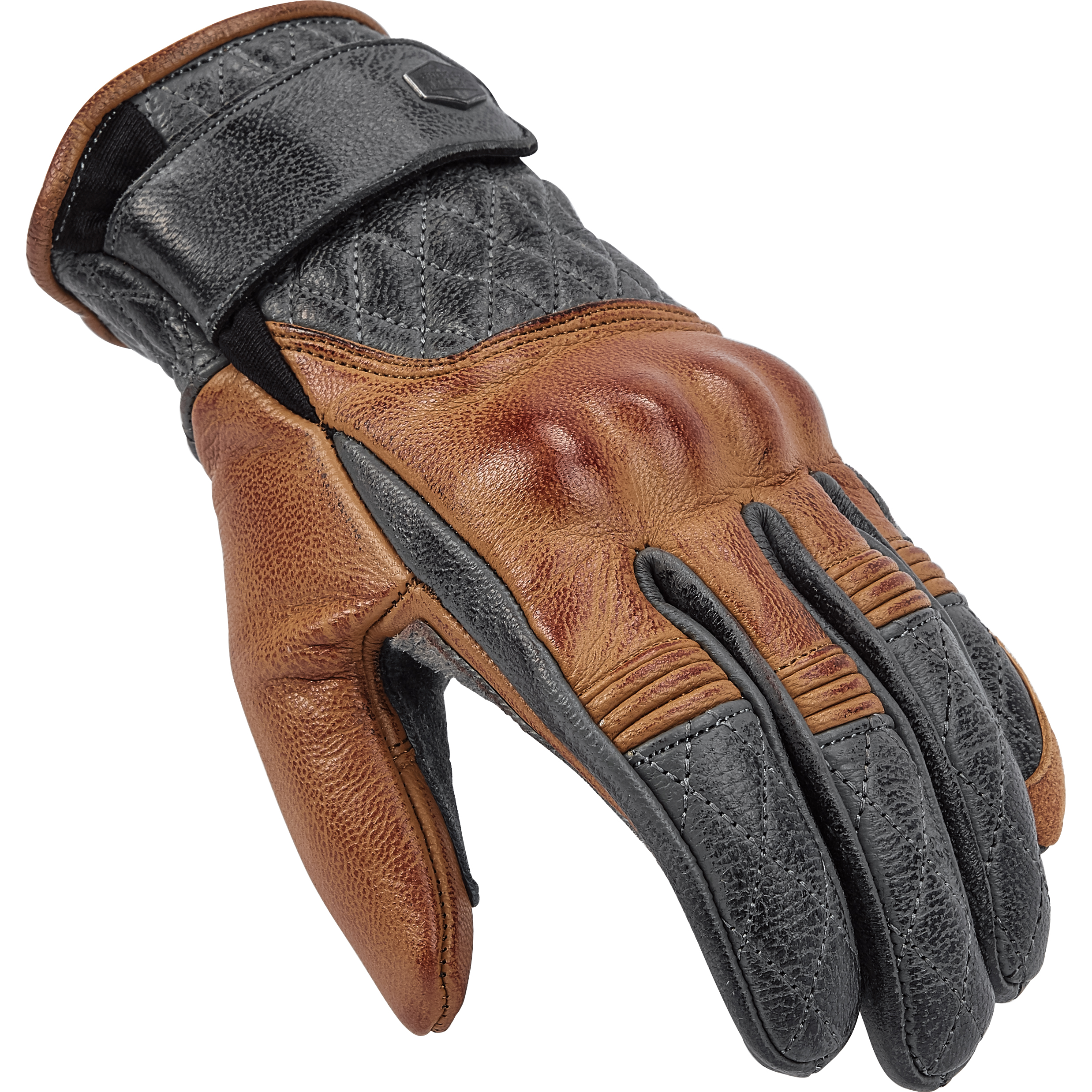 Spirit Motors-Sonja Befine Damen Lederhandschuh kurz grau W-7-3115681007007932