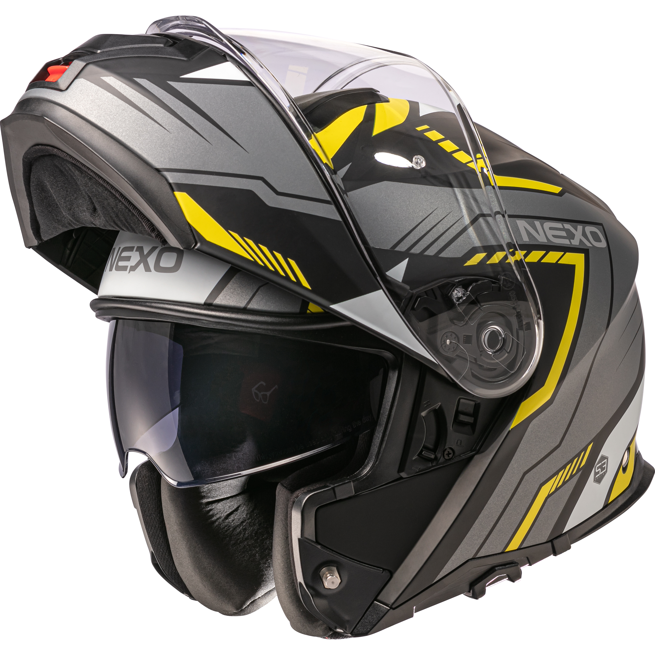 Nexo Klapphelm Comfort II gelb dekor #22 L - Helme & Brillen - Motorradhelme