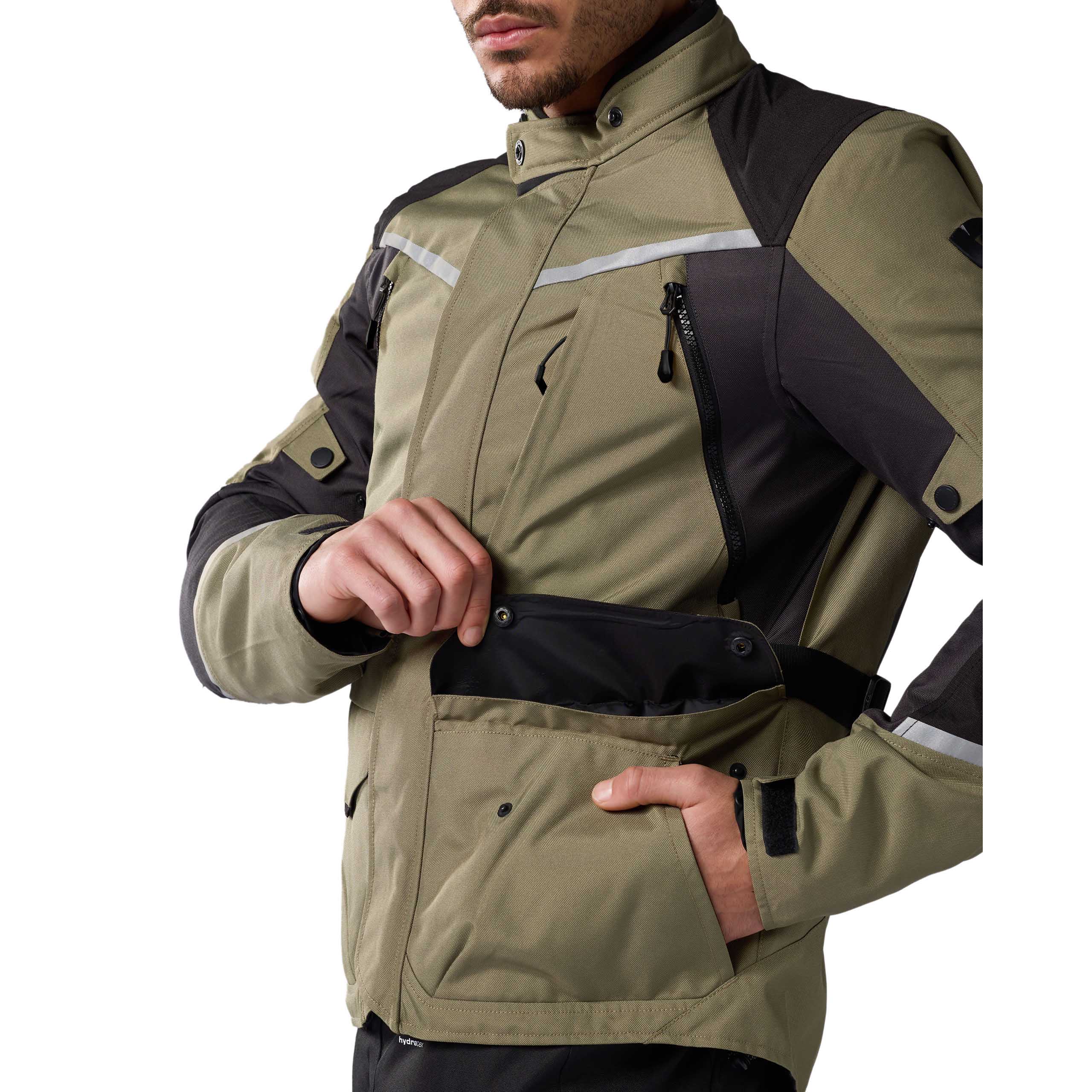 REV'IT!-Voltiac 3 H2O Textiljacke grün/anthrazit-0000786999085